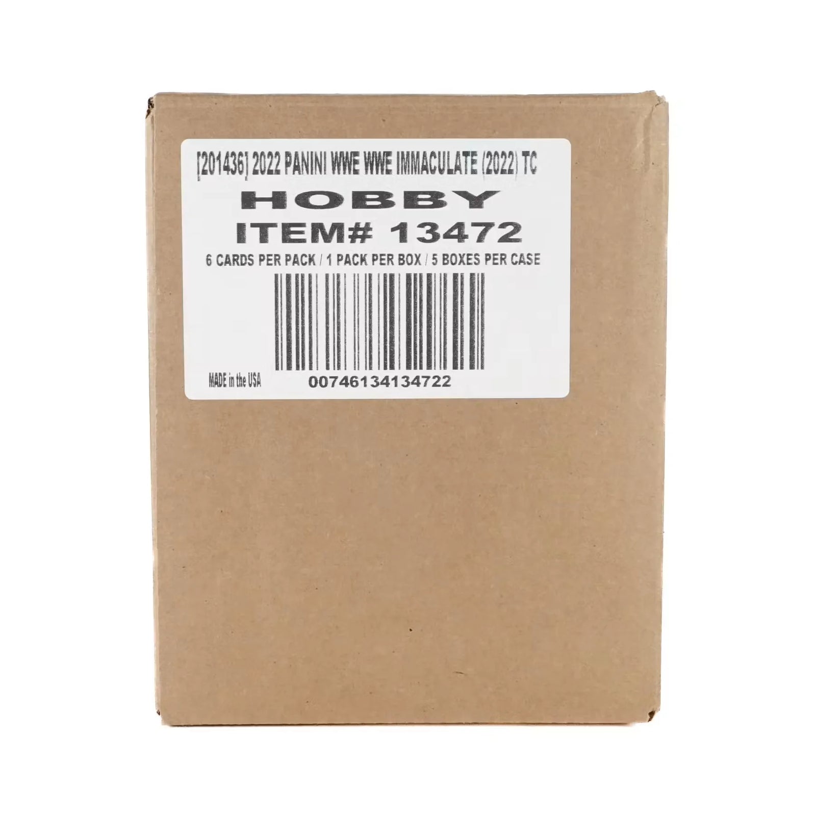 2022 Panini Immaculate WWE Wrestling Hobby 5-Box Case (Ships Sealed Only)