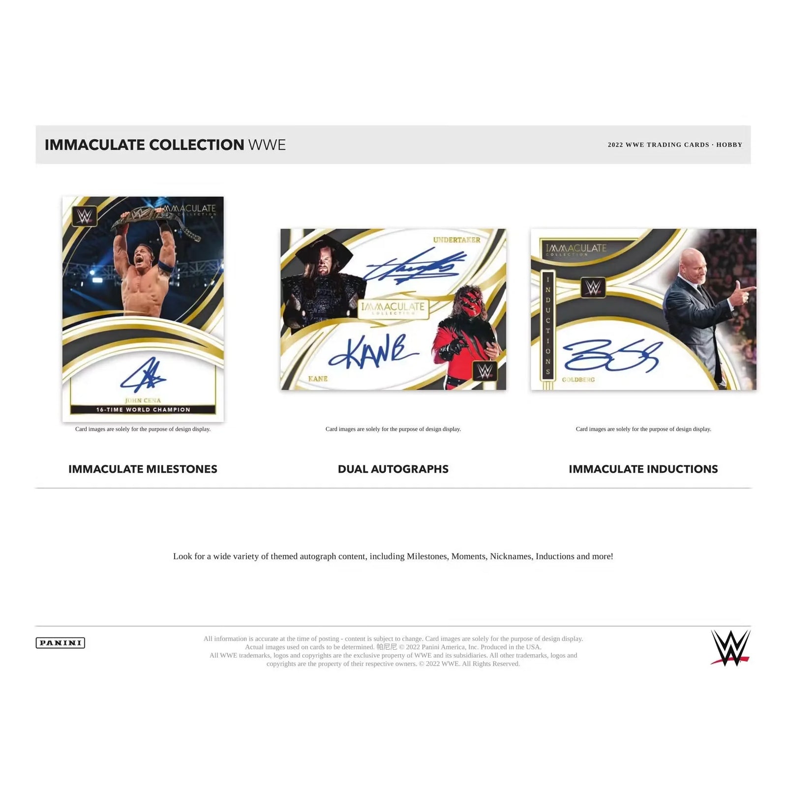 2022 Panini Immaculate WWE Wrestling Hobby 5-Box Case (Ships Sealed Only)