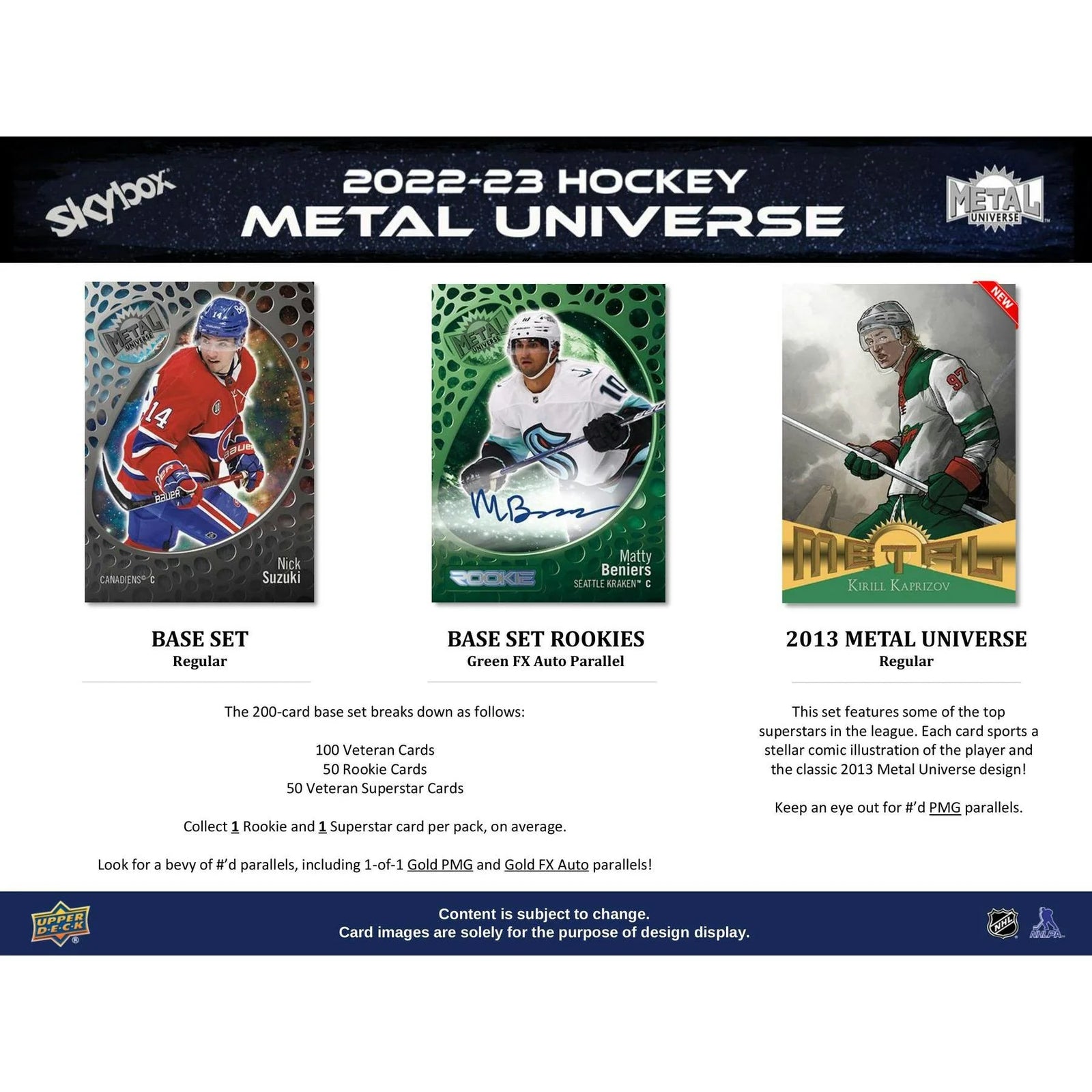 DRAFT - 2022-23 Upper Deck Skybox Metal Universe Hockey Hobby Box | dacardworld:BVIE0Q4VN7