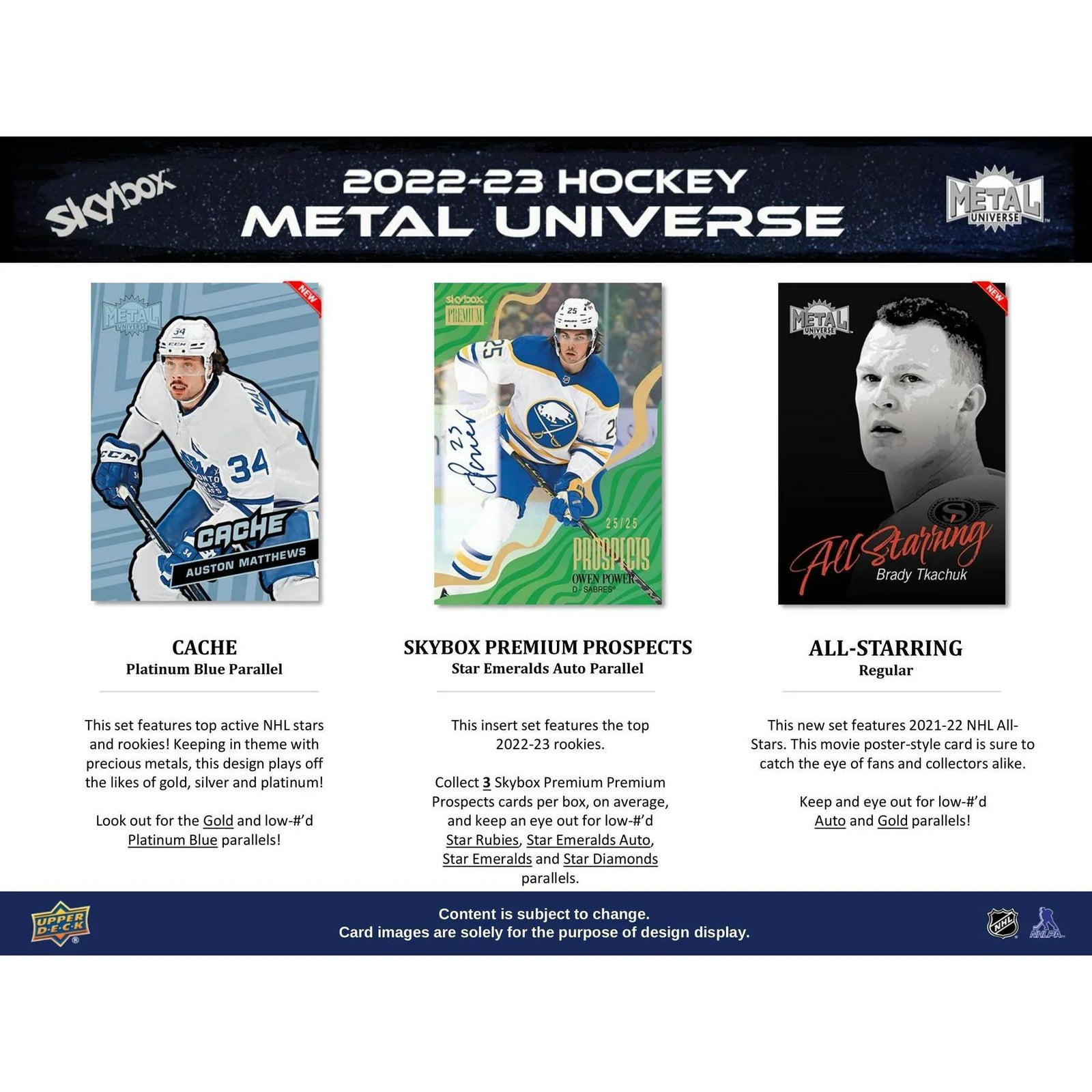 DRAFT - 2022-23 Upper Deck Skybox Metal Universe Hockey Hobby Box | dacardworld:BVIE0Q4VN7
