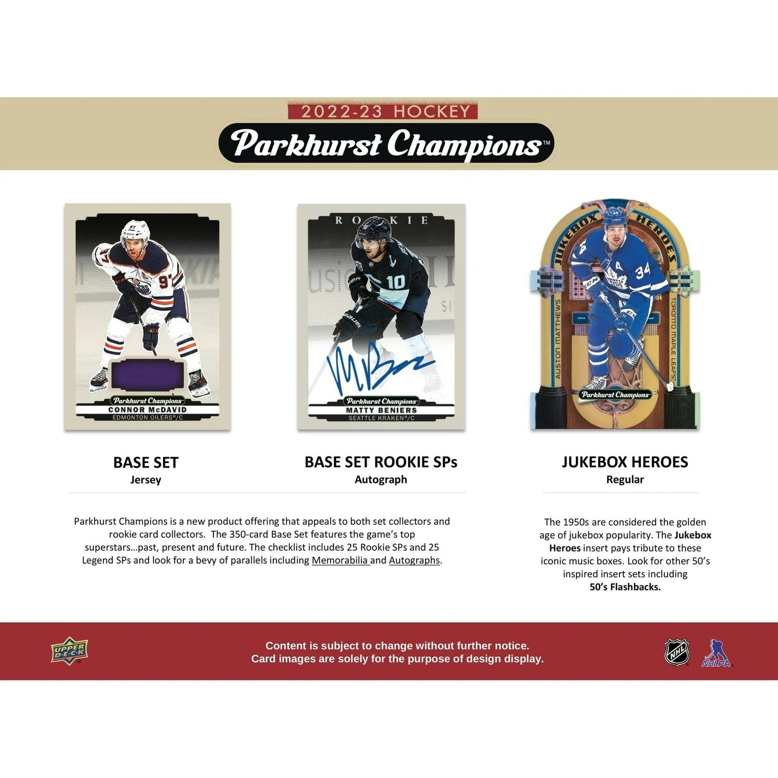 DRAFT - Just In 2022/23 Upper Deck Parkhurst Champions Hockey Blaster Box