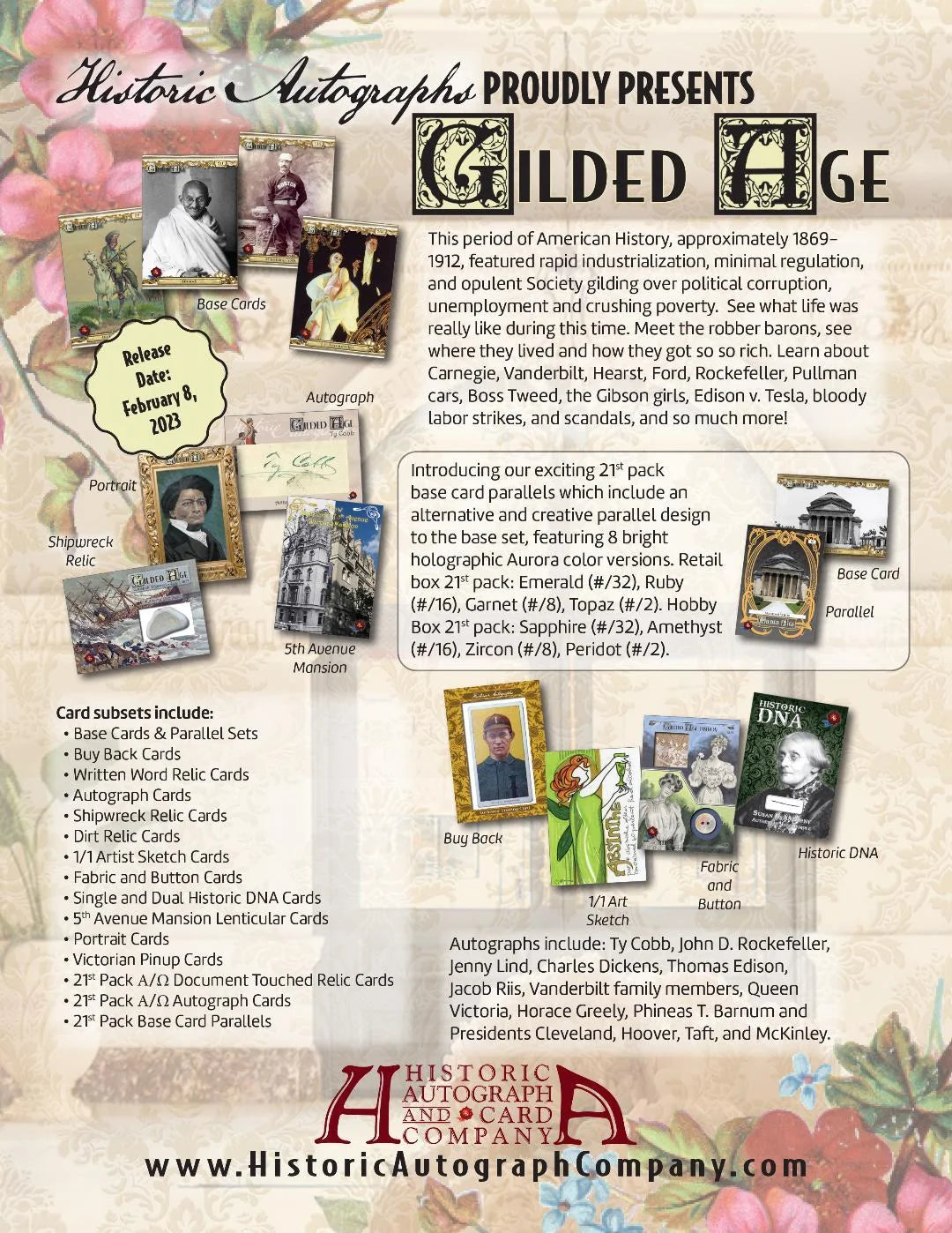 DRAFT - 2023 Historic Autographs Gilded Age Retail Box | dacardworld:BVIR0LPJSZ
