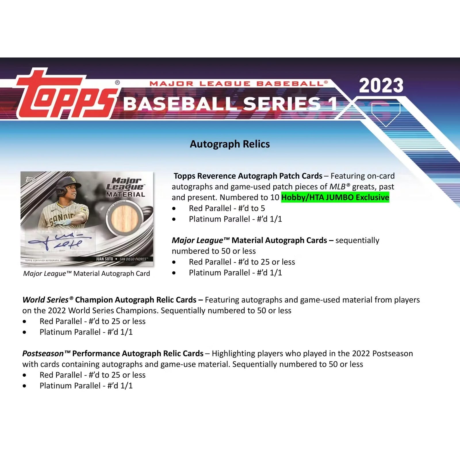 2023 Topps Series 1 Baseball Hobby Jumbo 6 Box Case