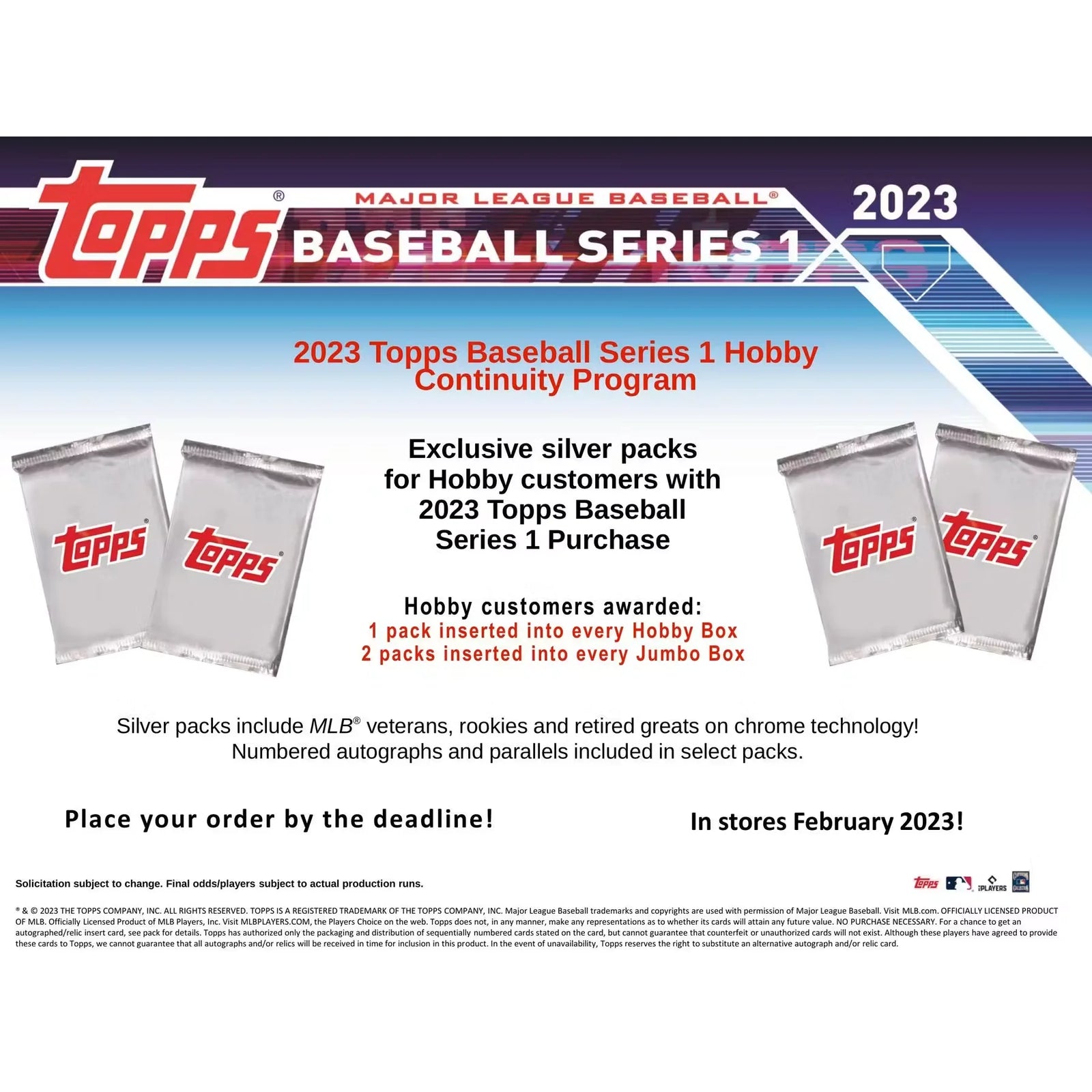 2023 Topps Series 1 Baseball Hobby Jumbo 6 Box Case