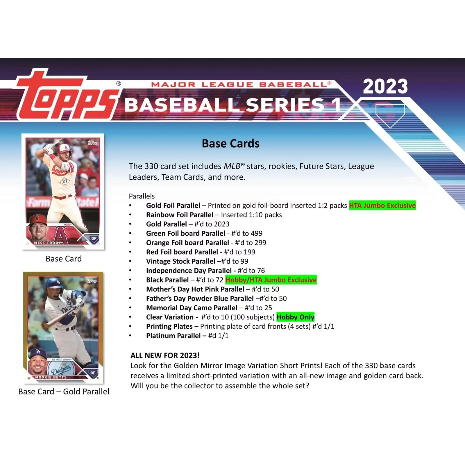 2023 Topps Series 1 Baseball Hobby Jumbo Box