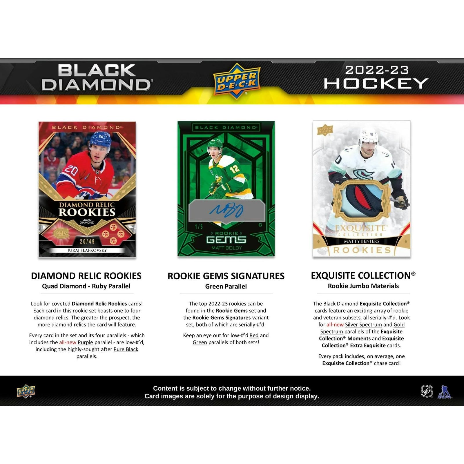 DRAFT - Just In 2022/23 Upper Deck Black Diamond Hockey Hobby 10-Box Case