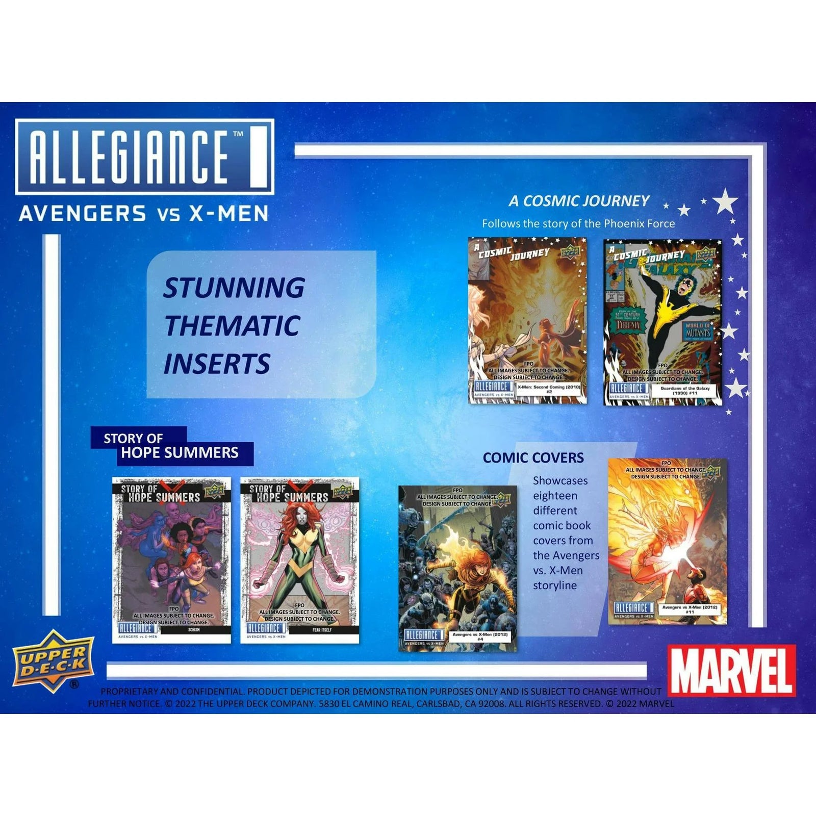 DRAFT - 2023 Upper Deck Marvel Allegiance Avengers vs X-Men Hobby 12-Box | dacardworld:BVJL0R1U4S