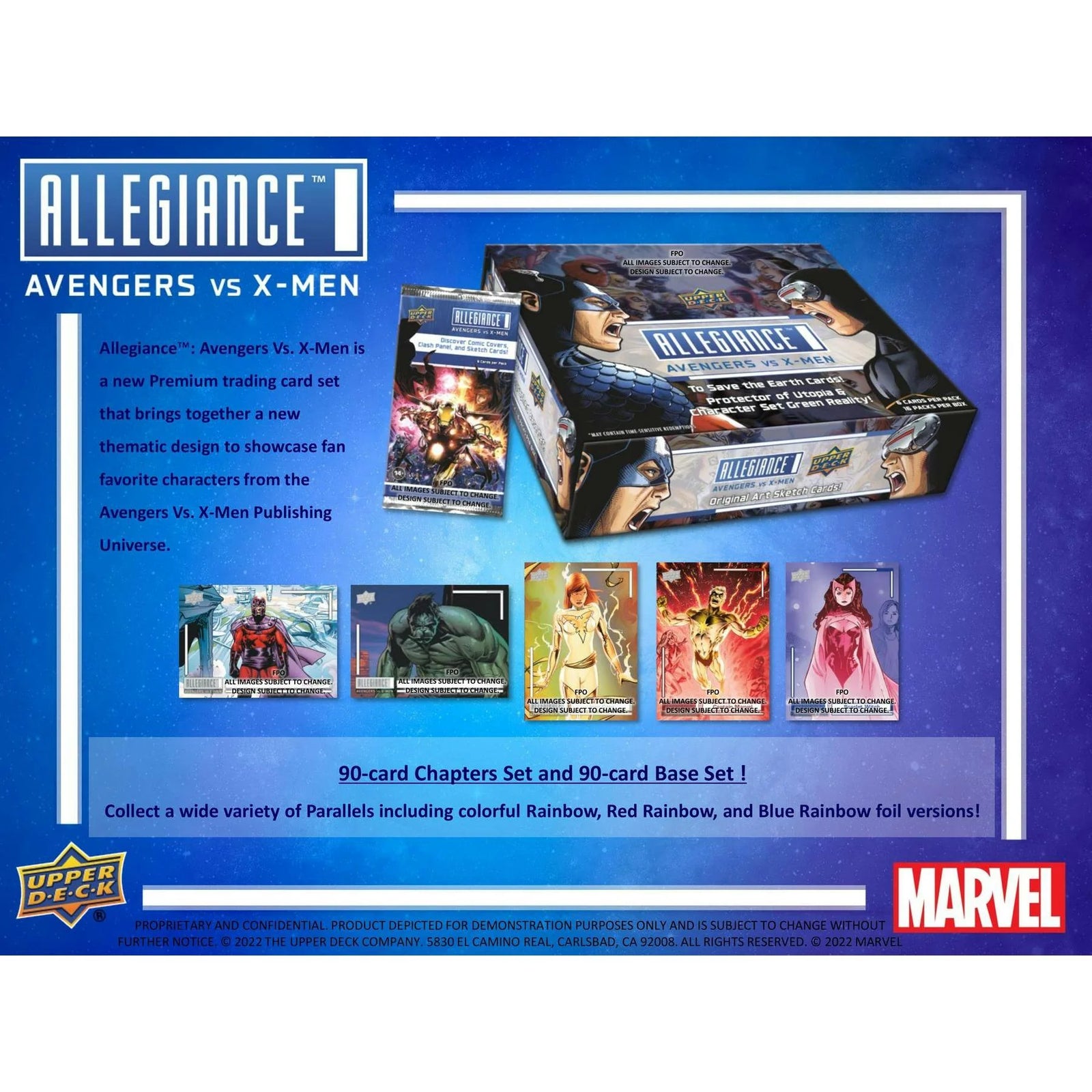 DRAFT - 2023 Upper Deck Marvel Allegiance Avengers vs X-Men Hobby 12-Box | dacardworld:BVJL0R1U4S