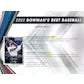 2022 Bowman's Best Baseball Hobby 8-Box Case (Ships Sealed Only)