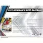 2022 Bowman's Best Baseball Hobby 8-Box Case (Ships Sealed Only)