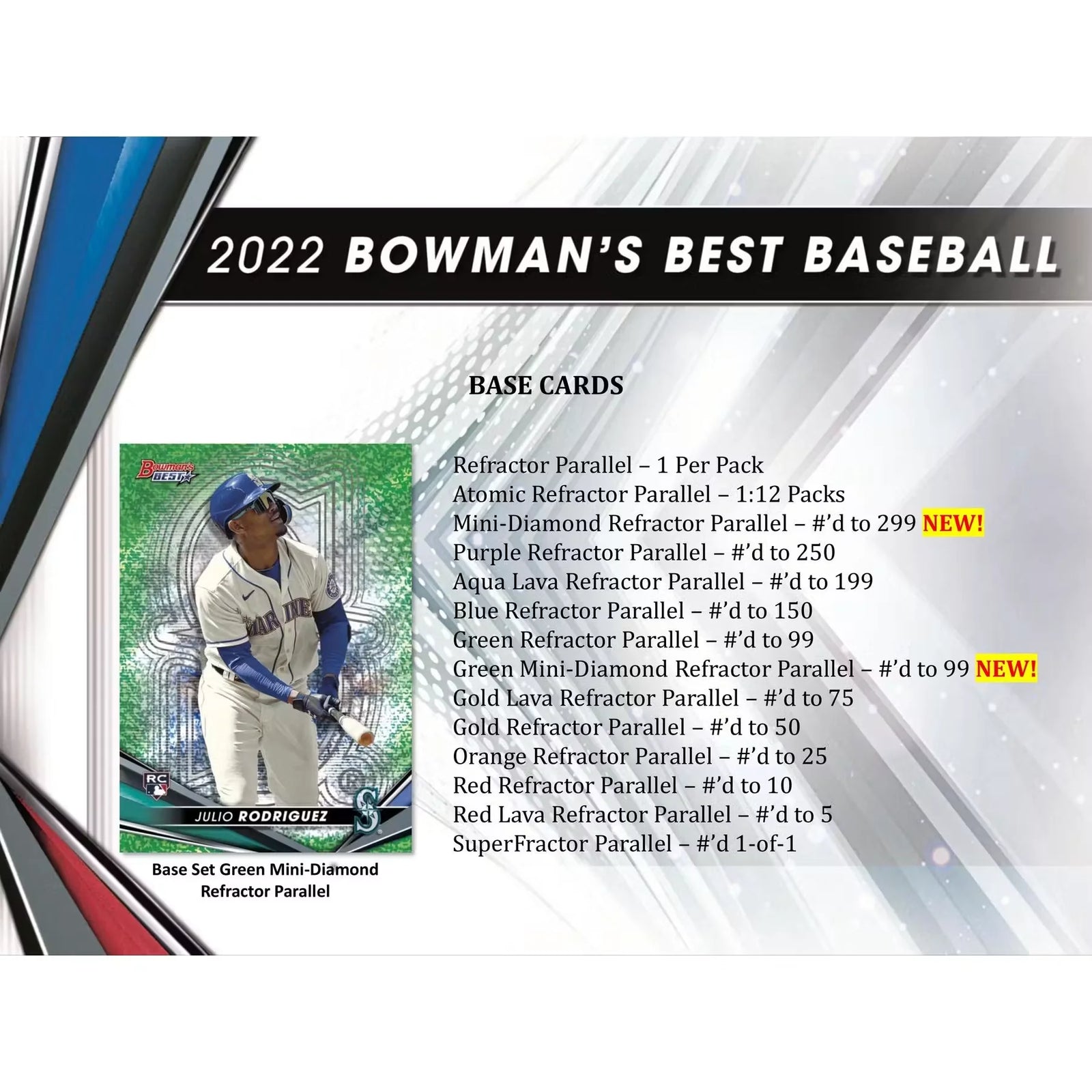 2022 Bowman's Best Baseball Hobby Box (Ships Sealed Only)