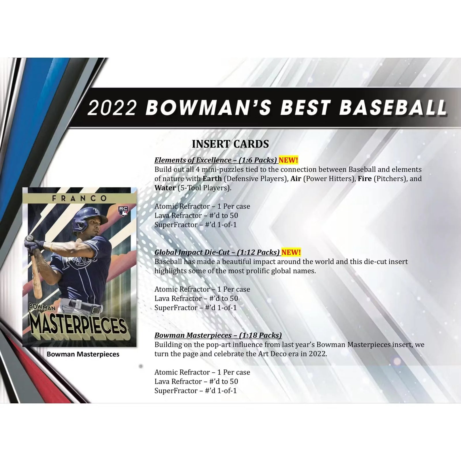 2022 Bowman's Best Baseball Hobby Box (Ships Sealed Only)