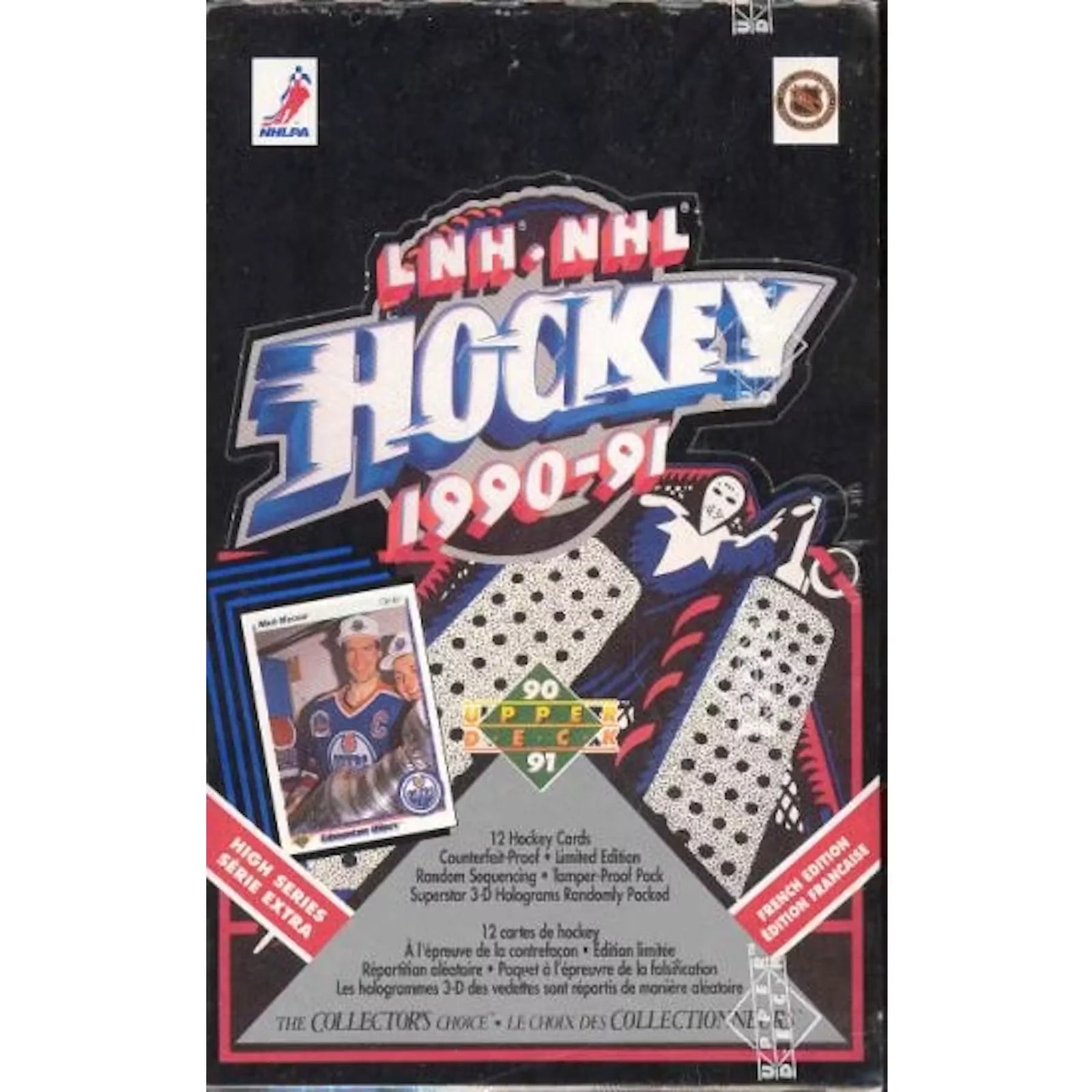1990-91 Upper Deck French High Series Hockey Wax Box (Ships Sealed Only)