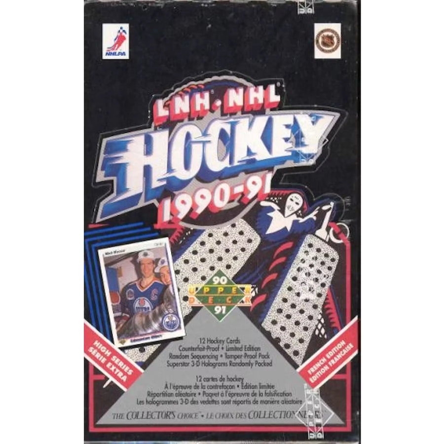 1990-91 Upper Deck French High Series Hockey Wax Box (Ships Sealed Only)