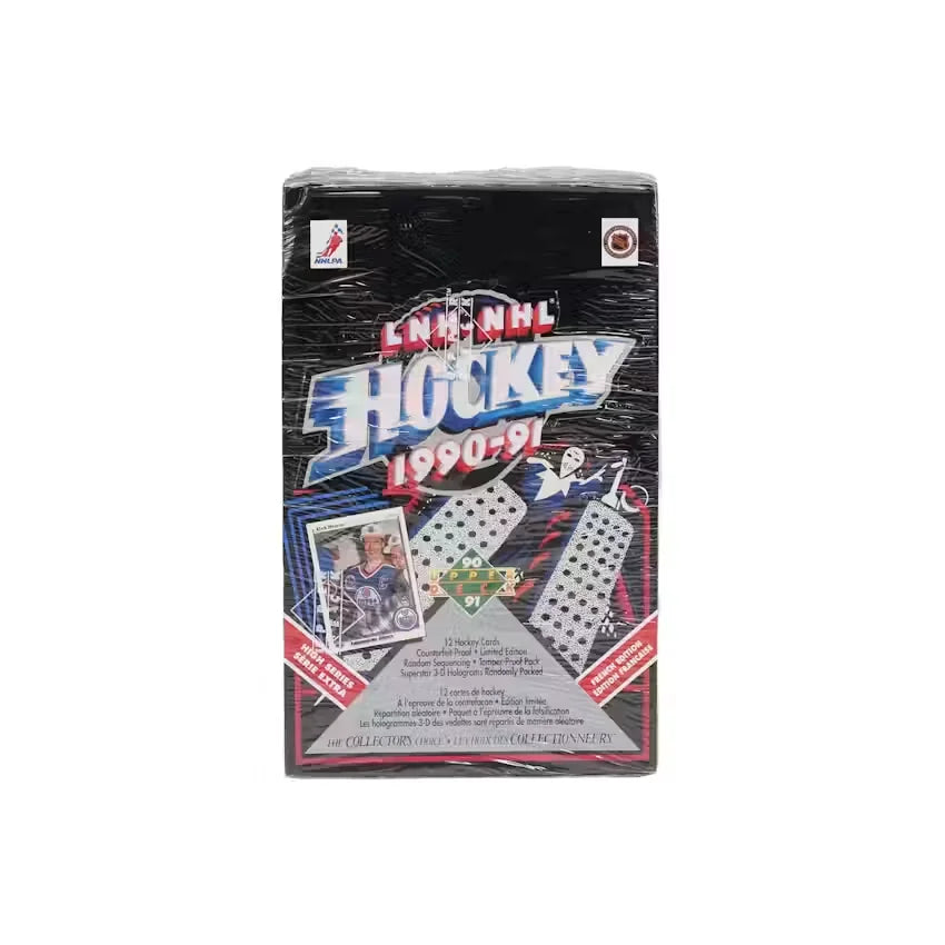 1990-91 Upper Deck French High Series Hockey Wax Box (Ships Sealed Only)