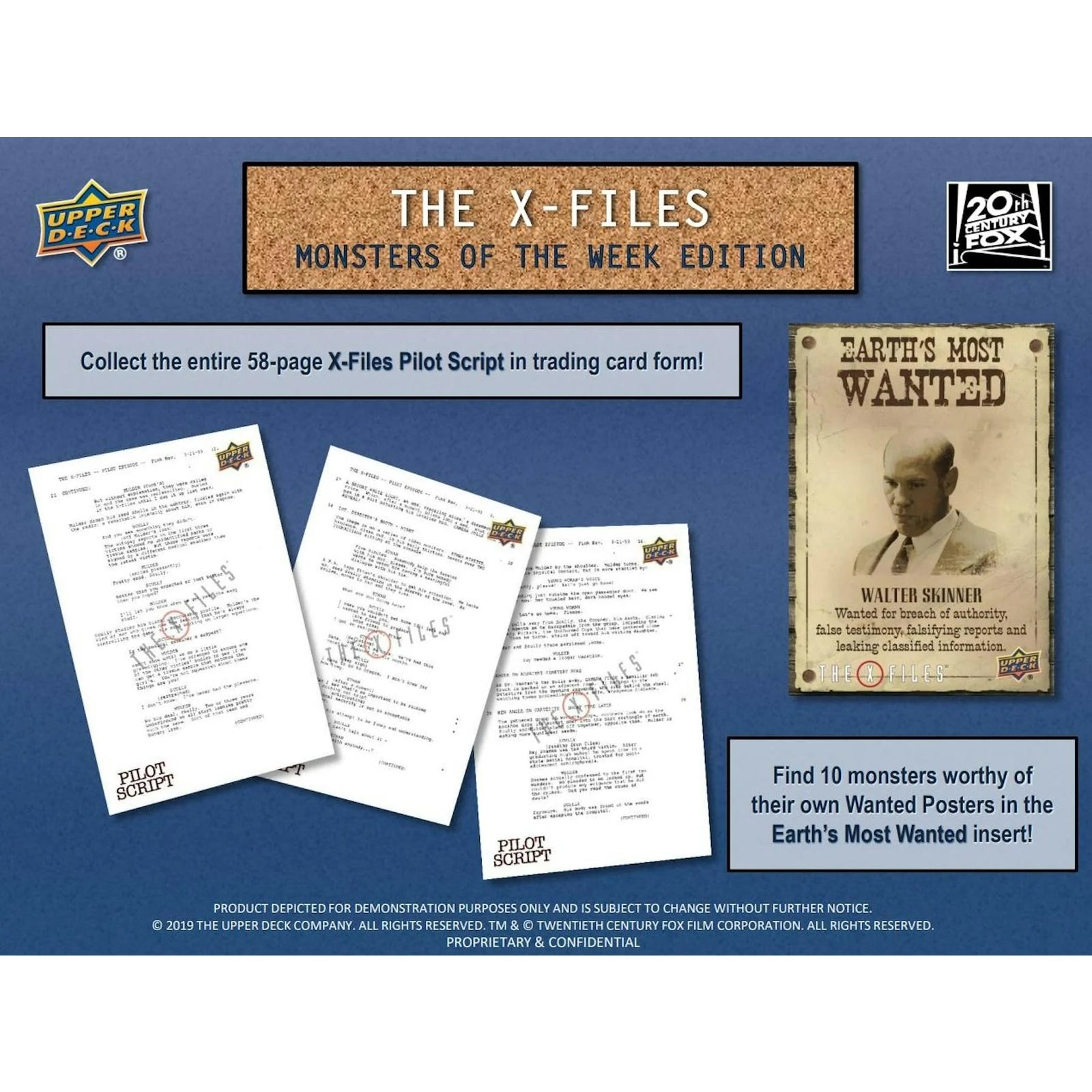 DRAFT - Upper Deck X-Files Monsters of the Week Trading Cards | 12-Box Case