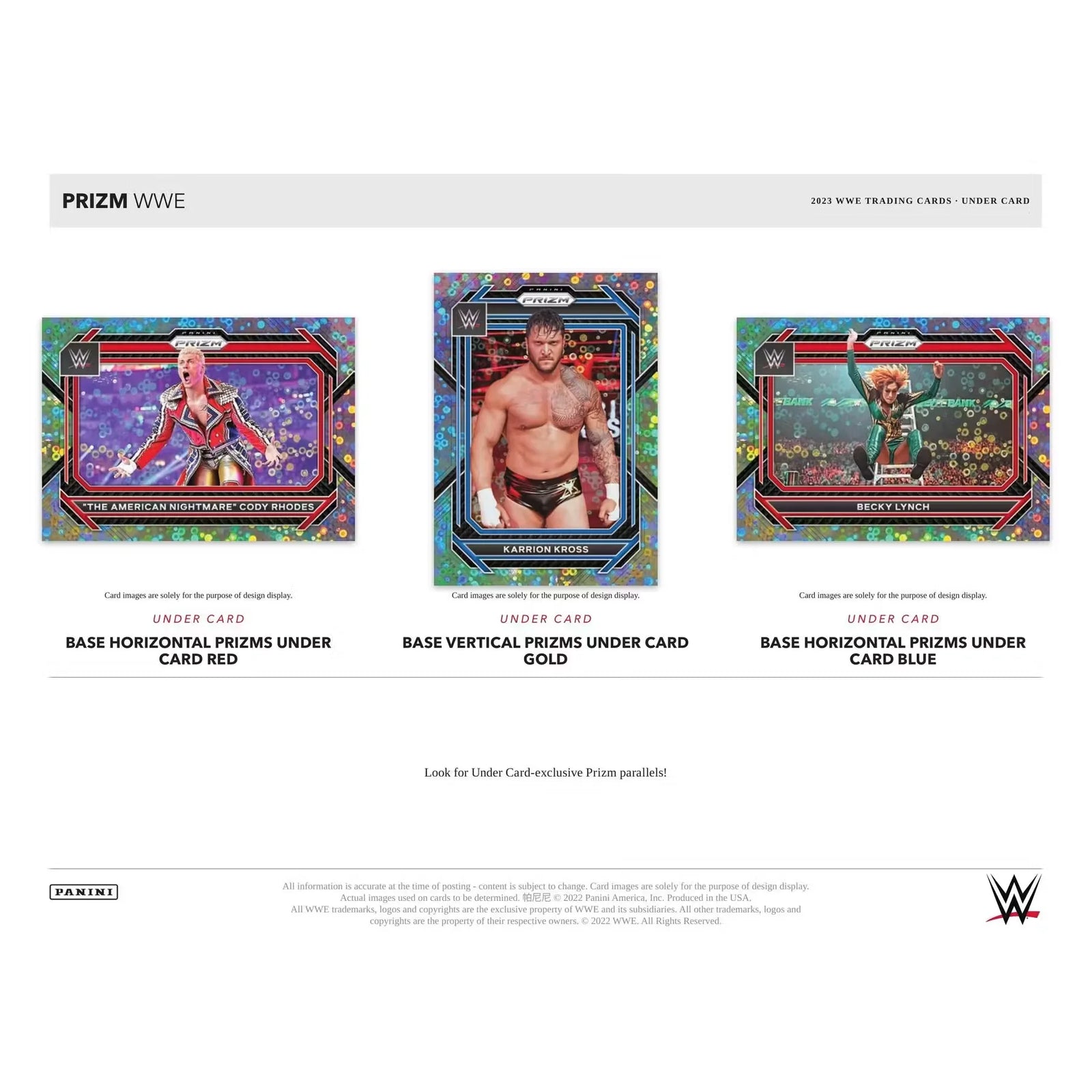 2023 Panini Prizm WWE Wrestling Under Card 20-Box Case (Ships Sealed Only)