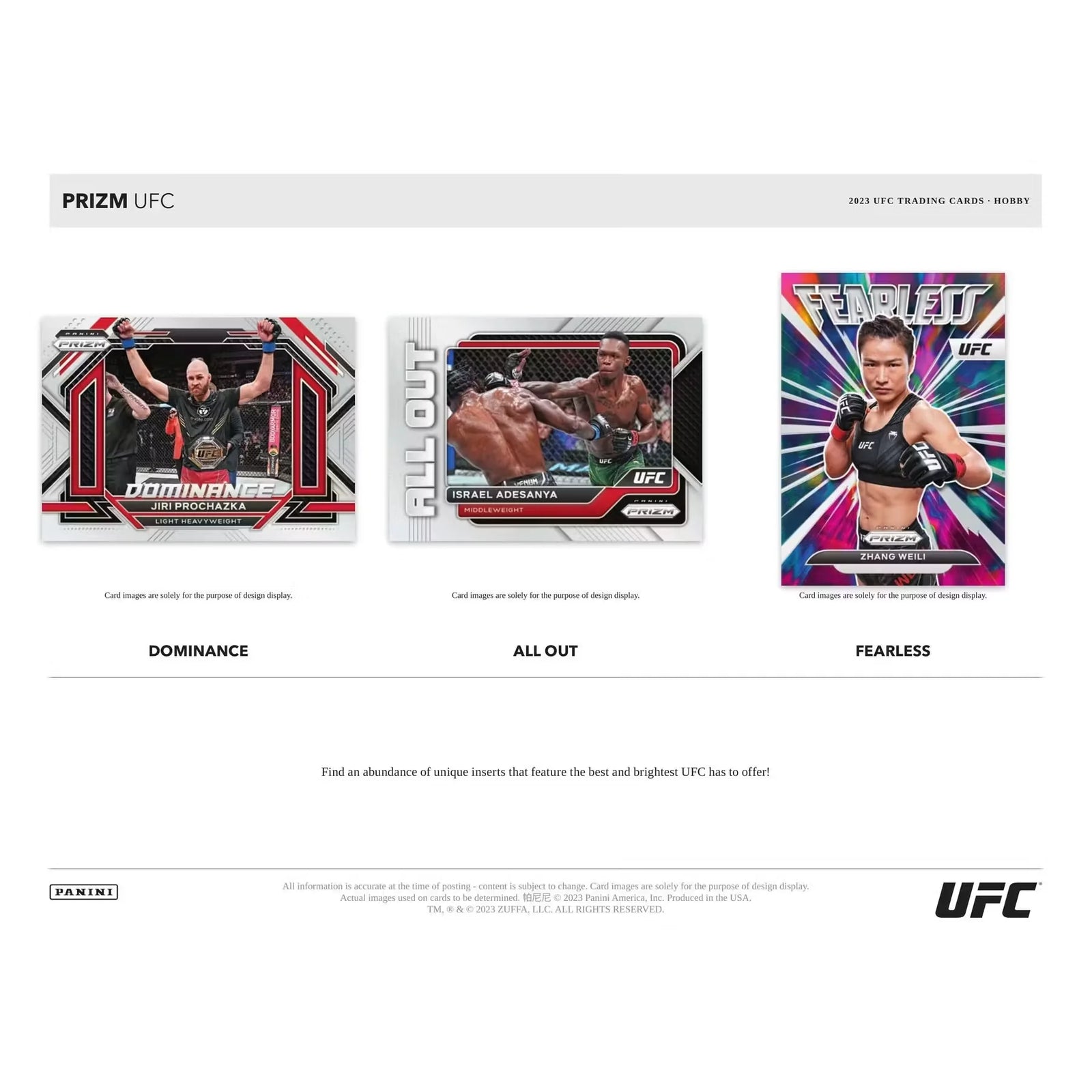 2023 Panini Prizm UFC Hobby Box (Ships Sealed Only)