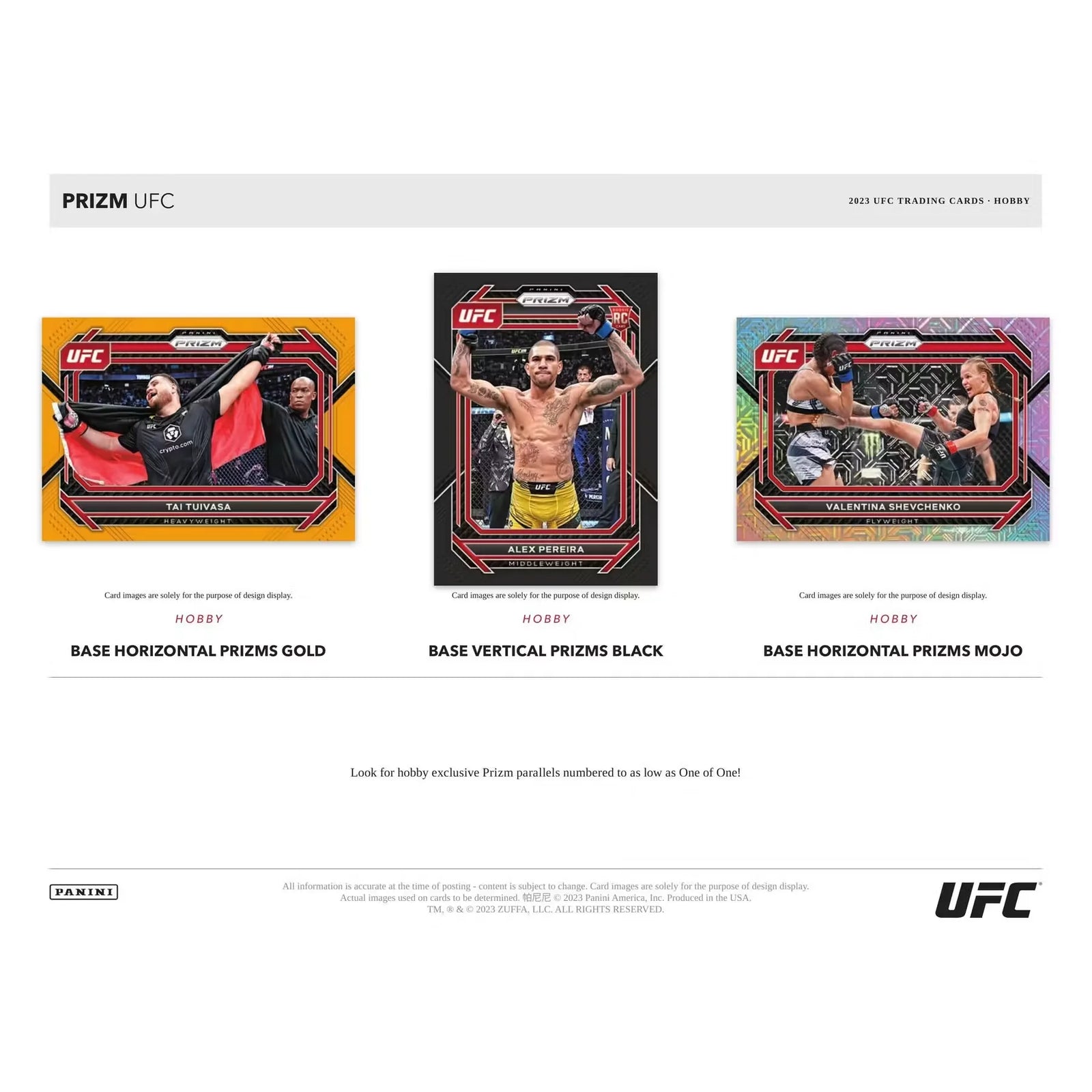 2023 Panini Prizm UFC Hobby 12-Box Case (Ships Sealed Only)