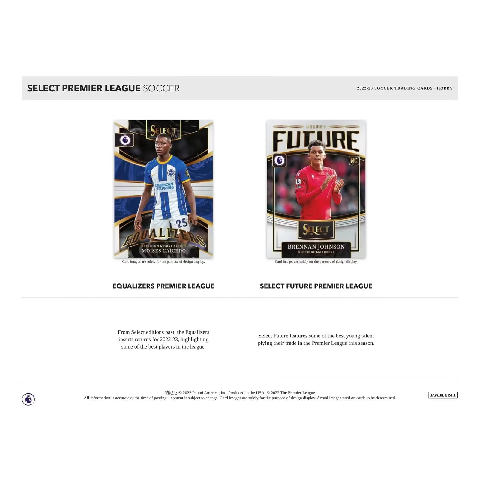 2022-23 Panini Select Premier League Soccer Hobby Box (Ships Sealed Only)