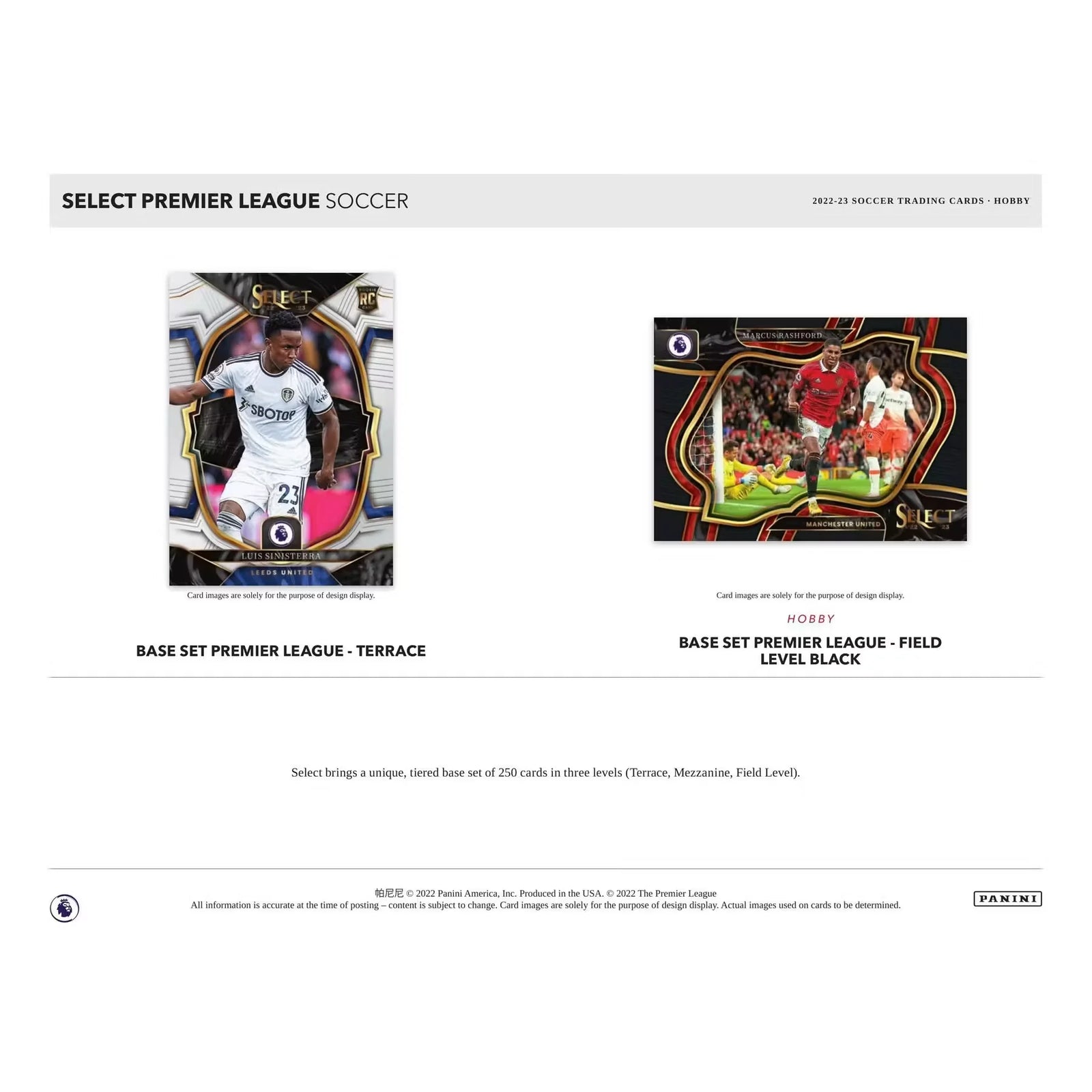 2022-23 Panini Select Premier League Soccer Hobby 12-Box Case (Ships Sealed Only)