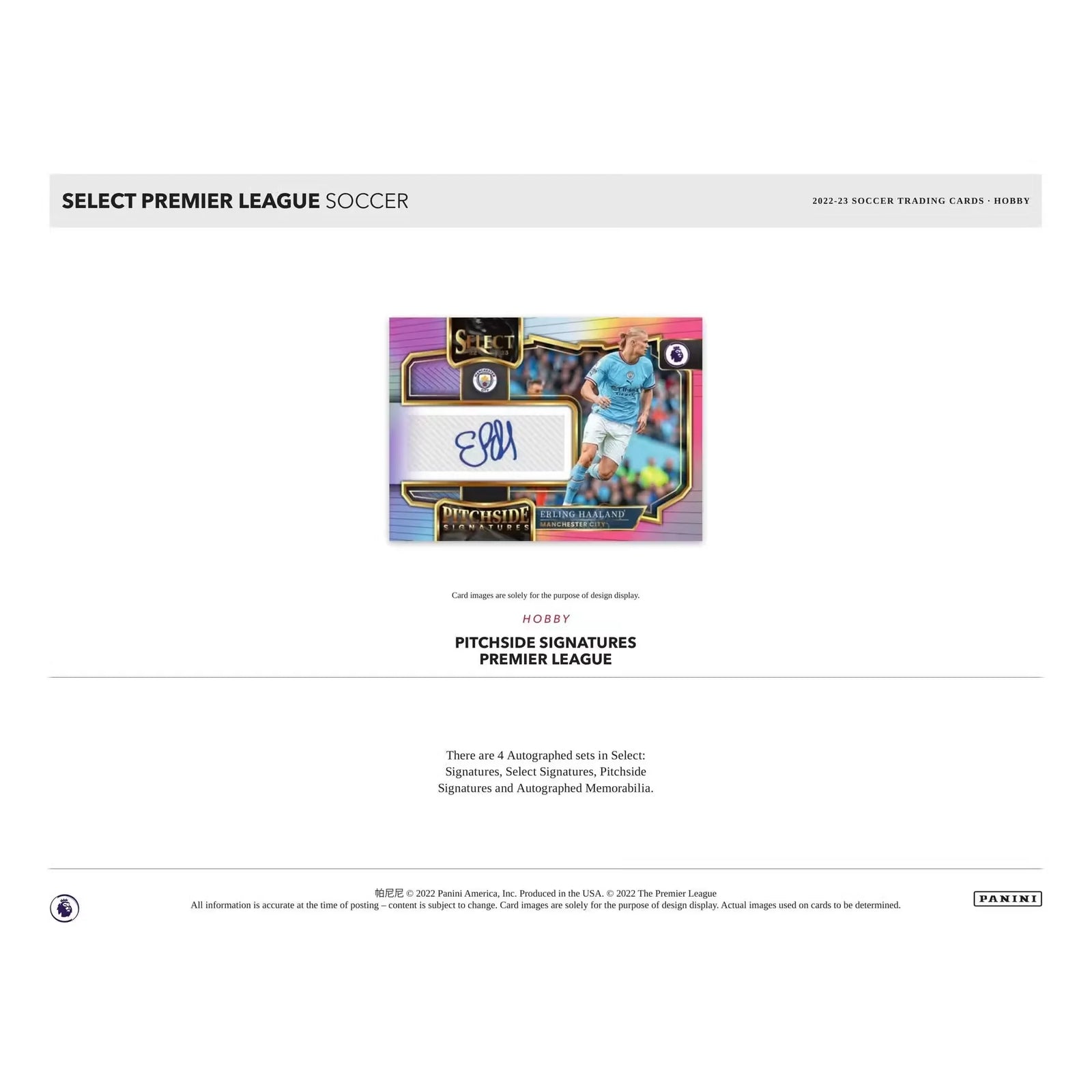 2022-23 Panini Select Premier League Soccer Hobby 12-Box Case (Ships Sealed Only)