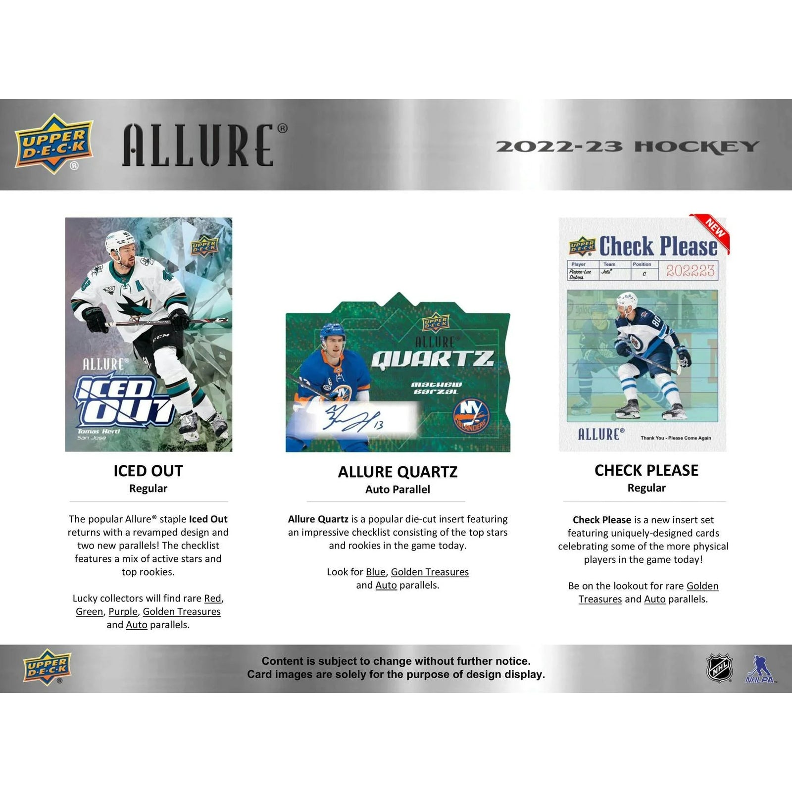 DRAFT - 2022-23 Upper Deck Allure Hockey Hobby Box