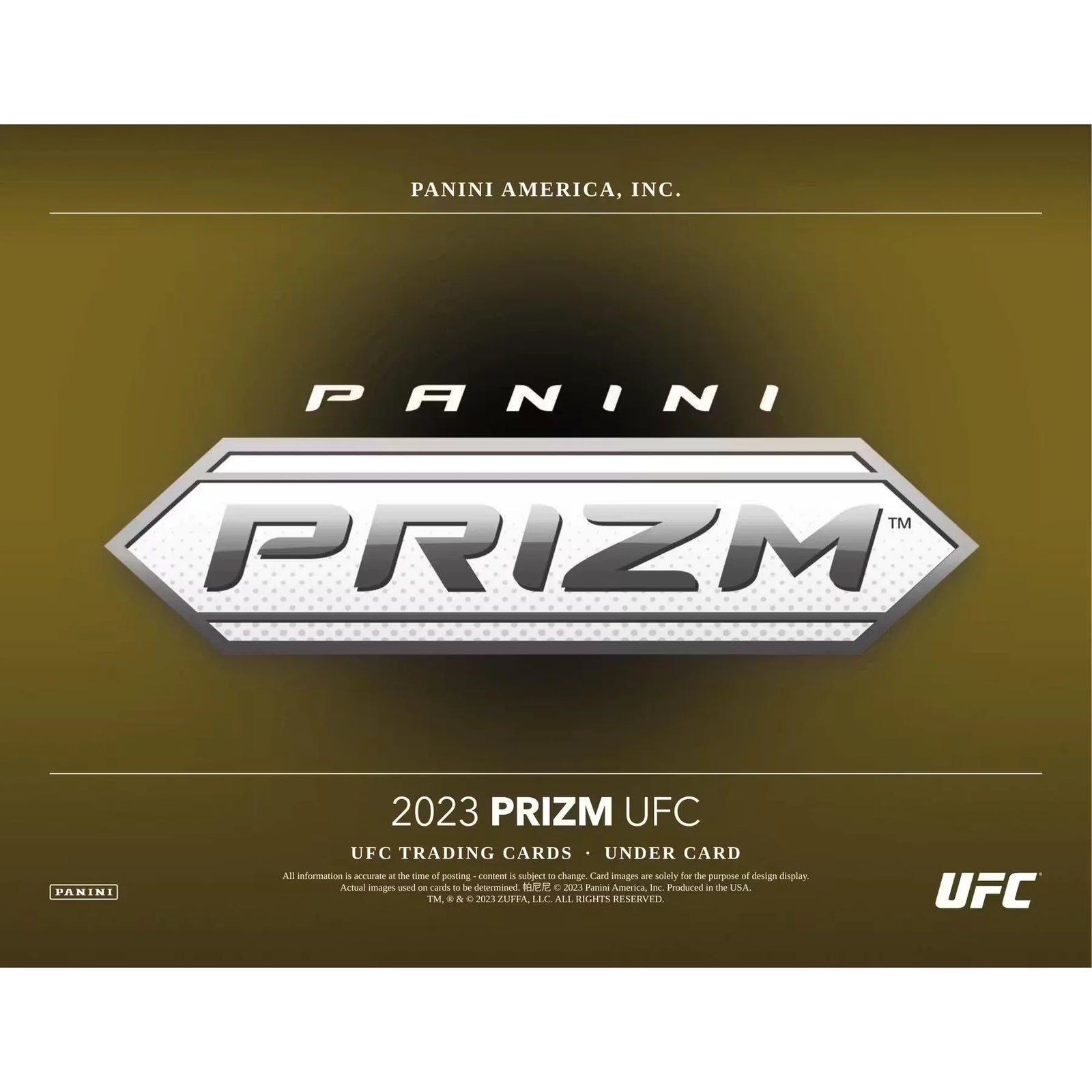 2023 Panini Prizm UFC Under Card 20-Box Case (Ships Sealed Only)