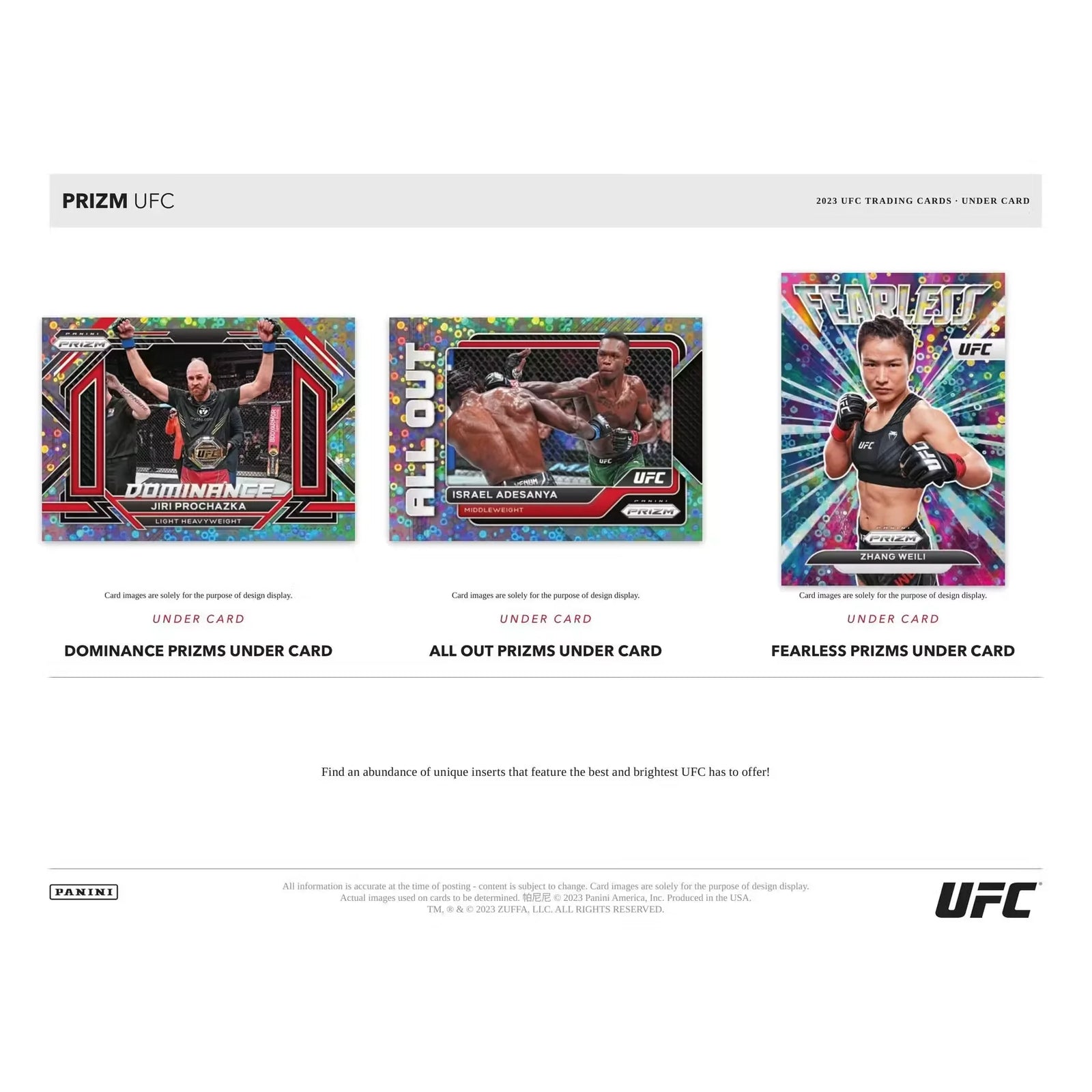 2023 Panini Prizm UFC Under Card 20-Box Case (Ships Sealed Only)