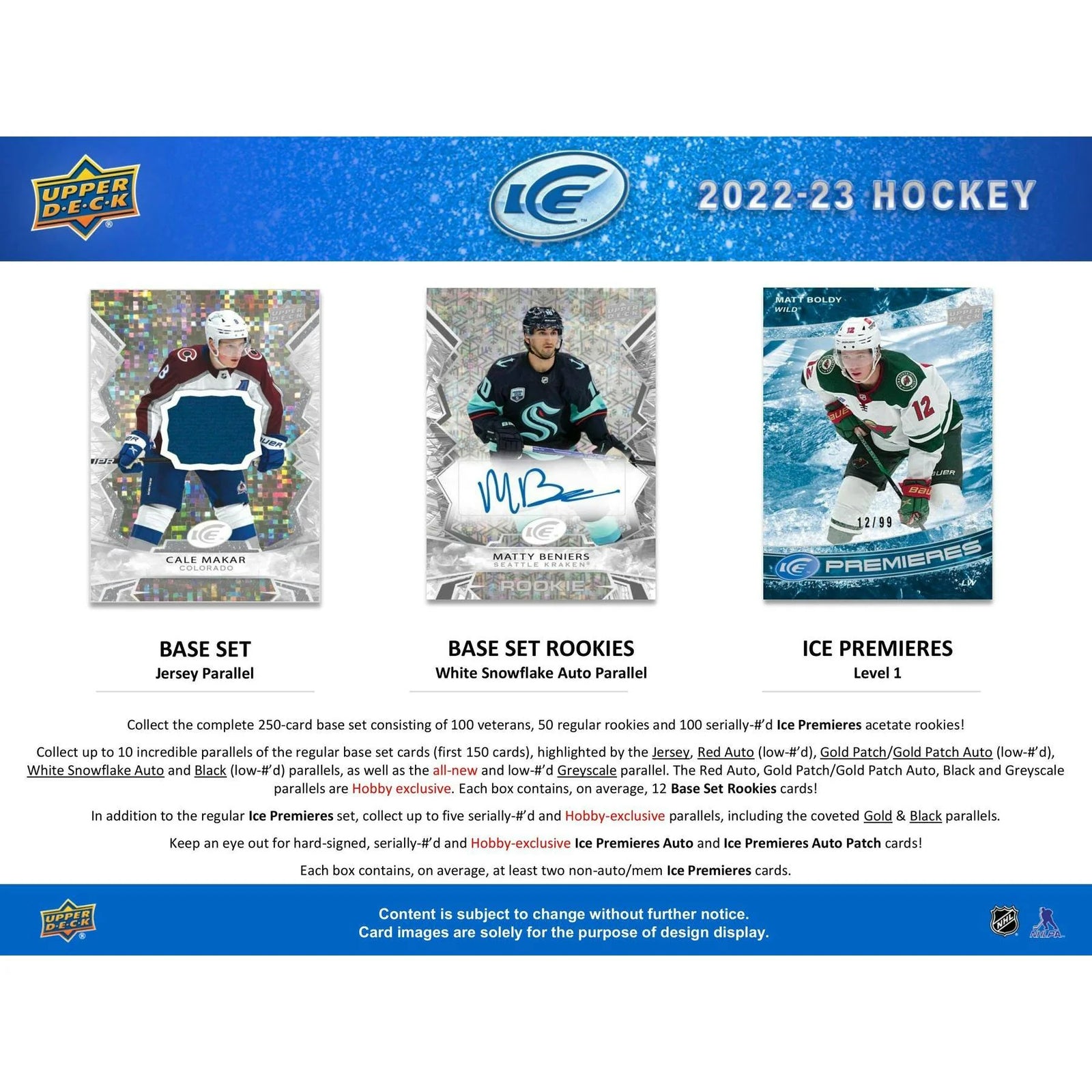 DRAFT - Just In 2022/23 Upper Deck Ice Hockey Hobby Box
