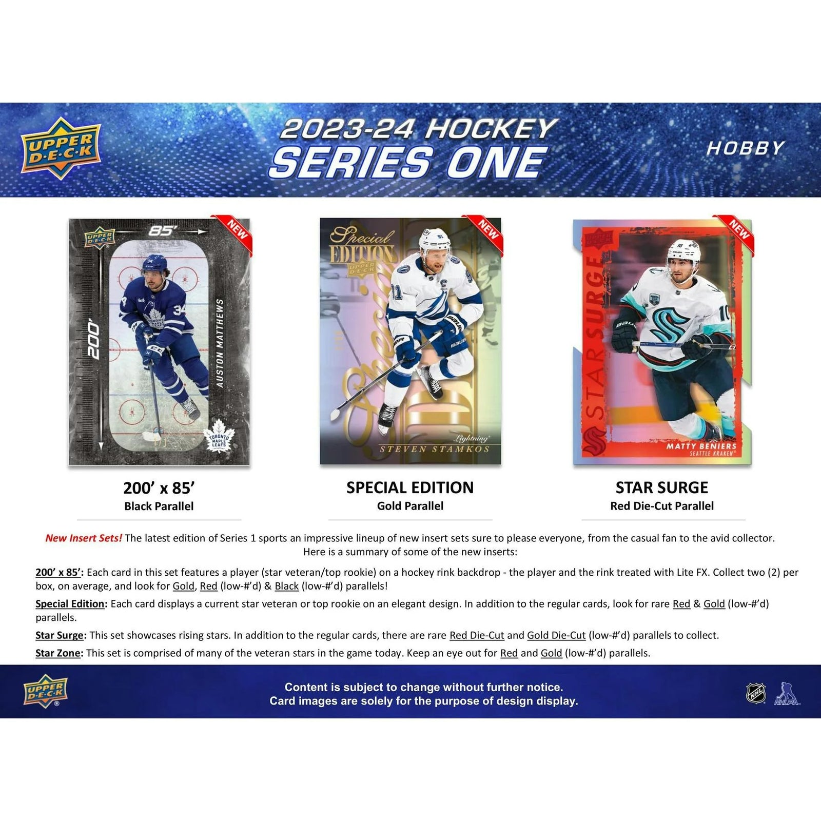 DRAFT - New 2023/24 Upper Deck Series 1 Hockey Hobby 12-Box Case