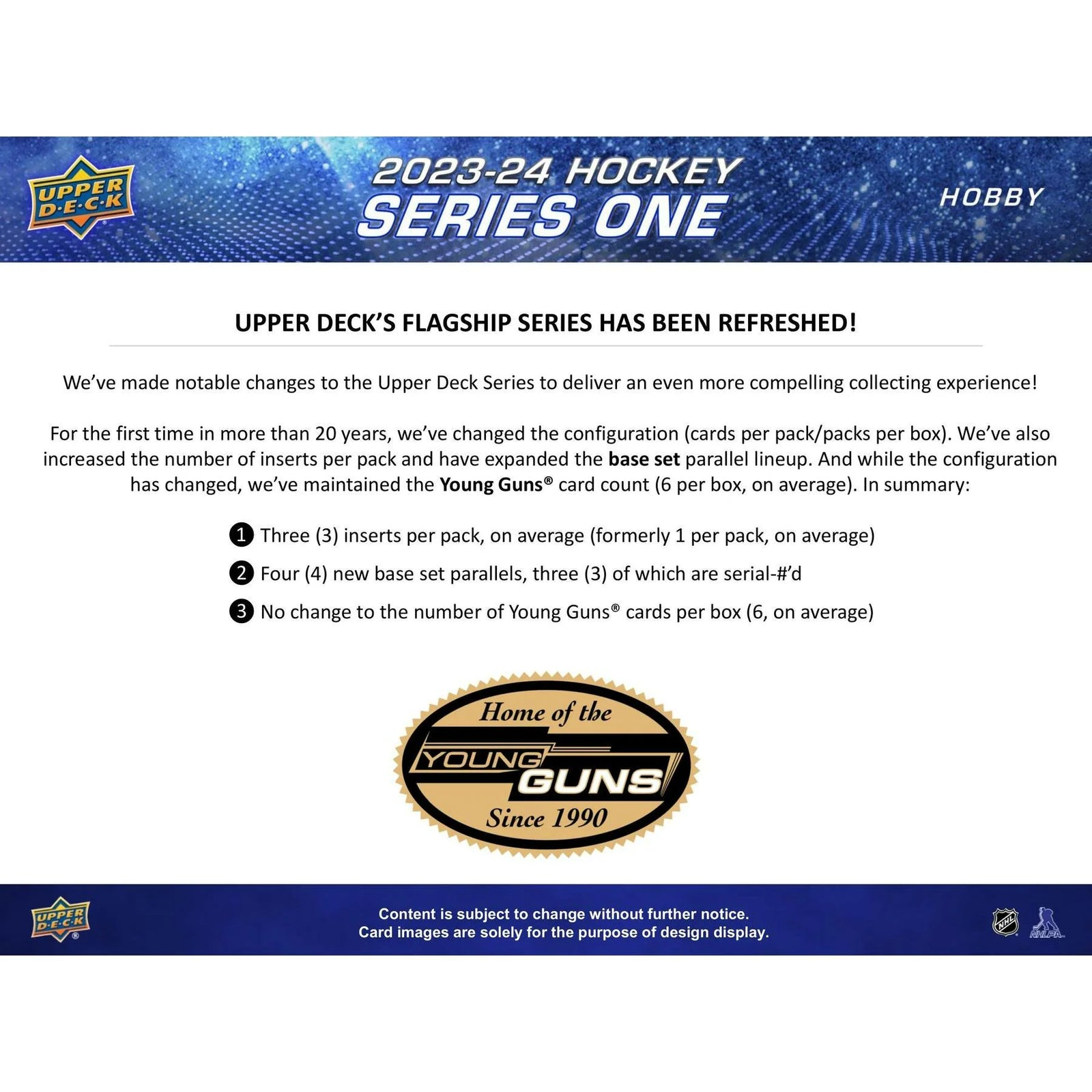 DRAFT - New 2023/24 Upper Deck Series 1 Hockey Hobby 12-Box Case