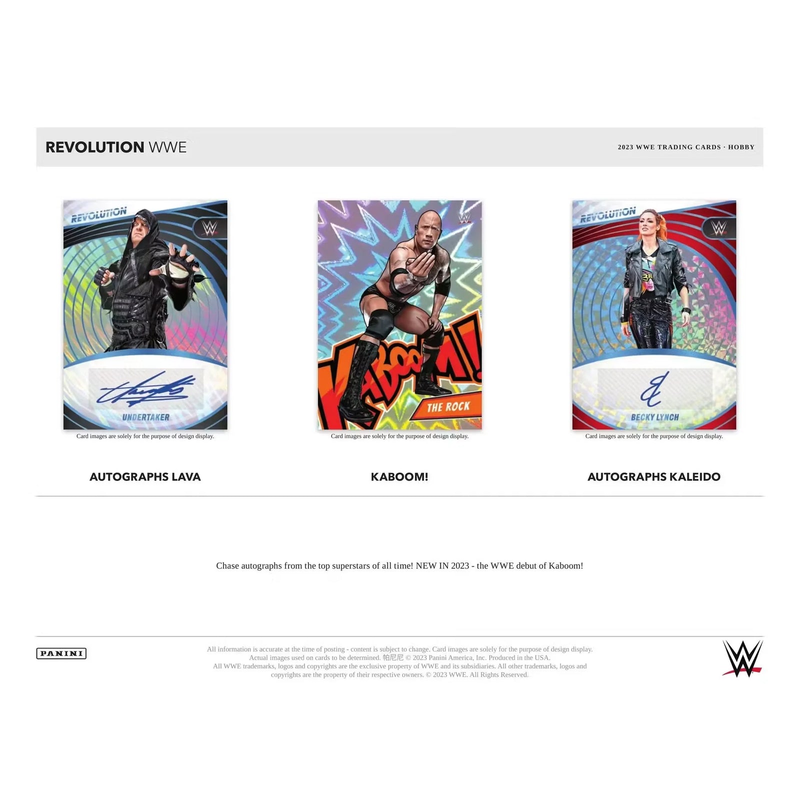 2023 Panini Revolution WWE Wrestling Hobby 16-Box Case | Kaboom Insert (Ships Sealed Only)