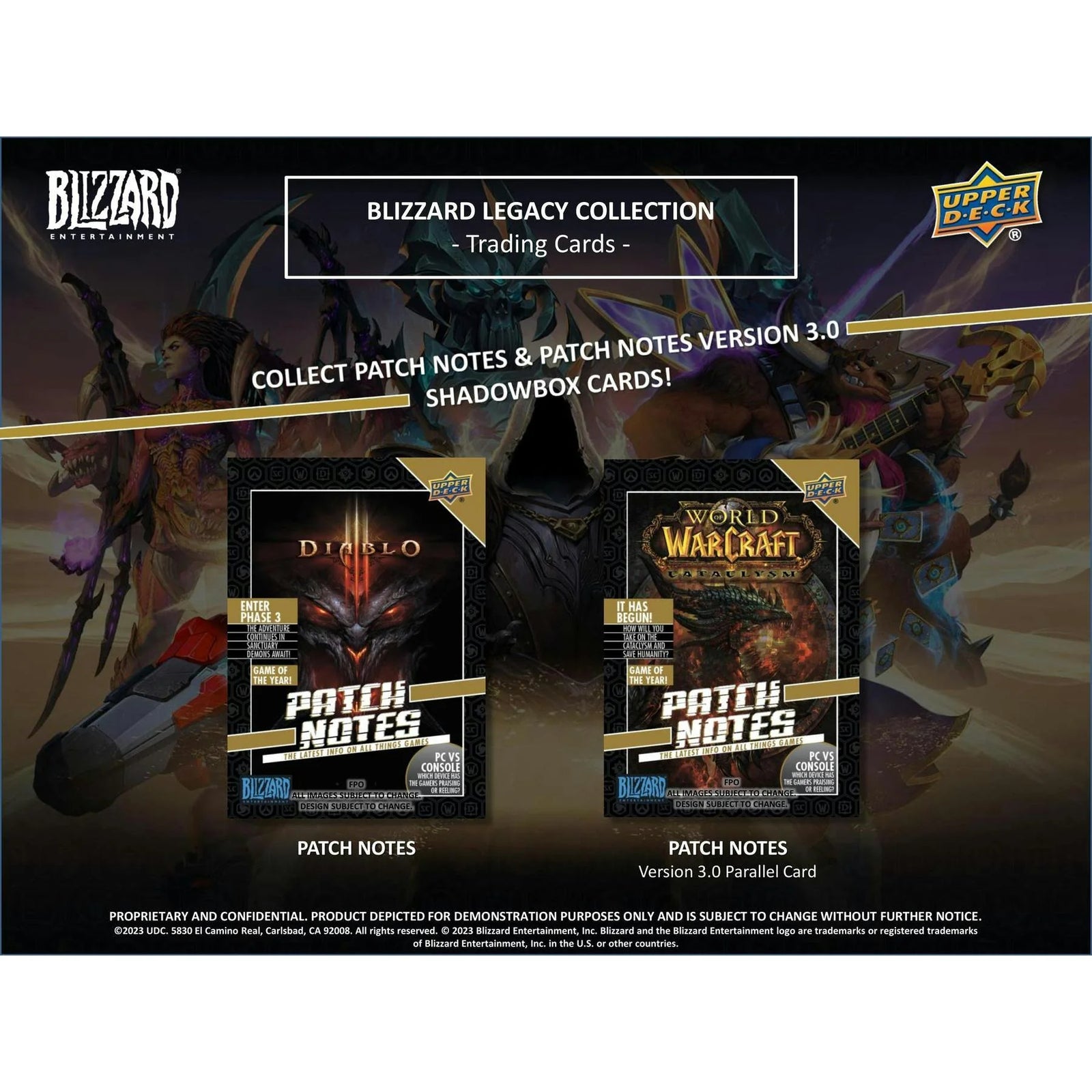DRAFT - 2023 Upper Deck Blizzard Entertainment Legacy Collection Hobby 12-Box Case