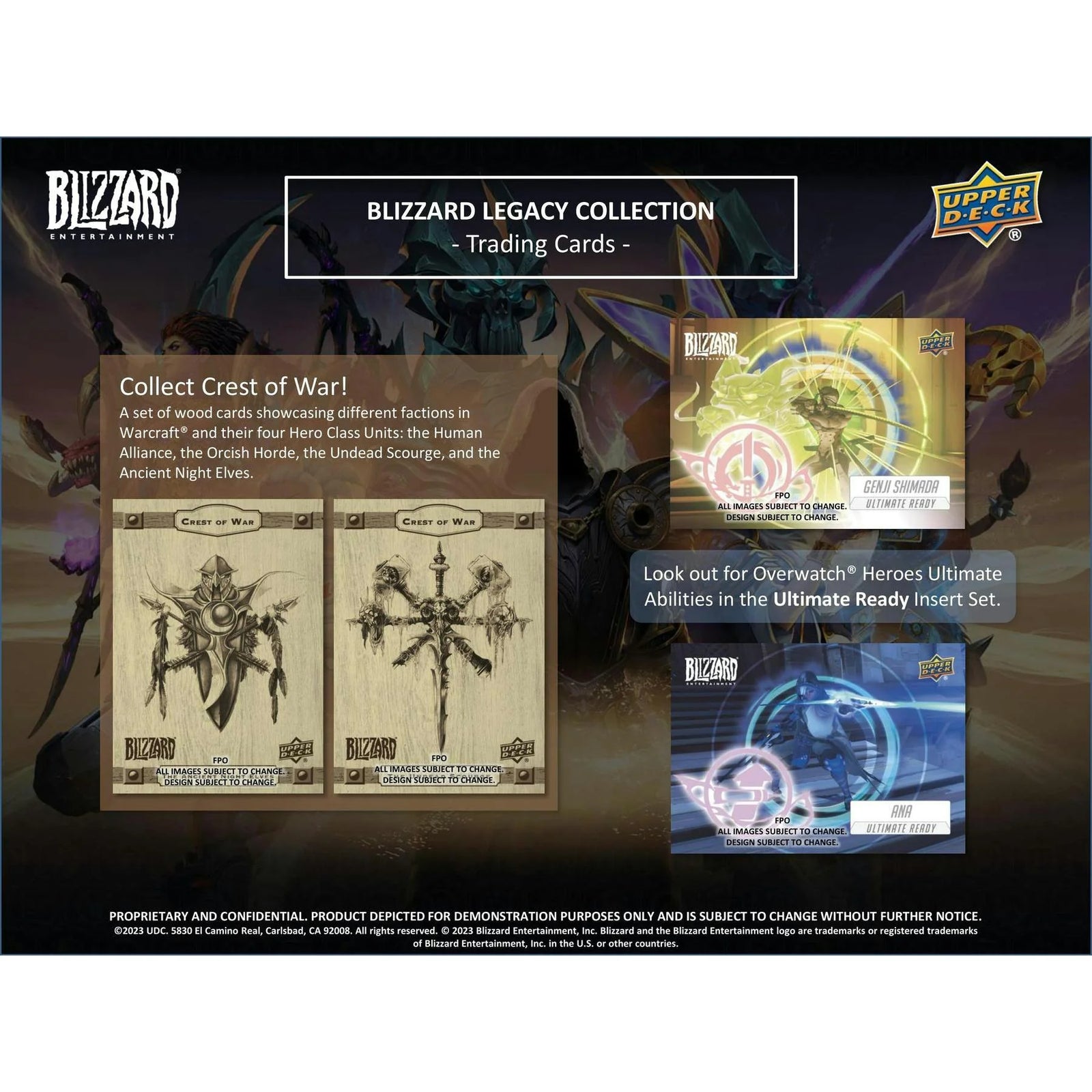 DRAFT - 2023 Upper Deck Blizzard Entertainment Legacy Collection Hobby 12-Box Case