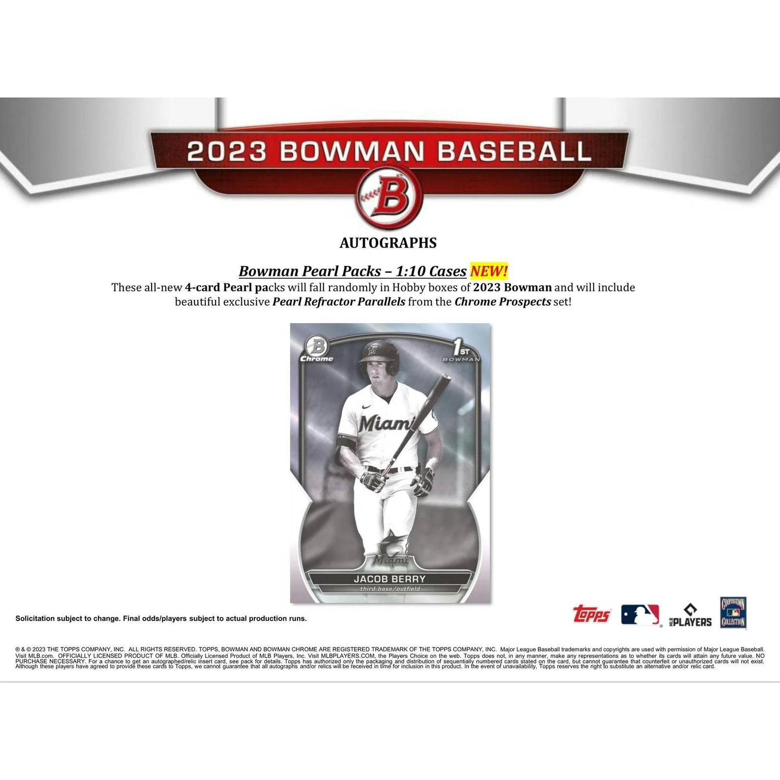DRAFT - Just In 2023 Bowman Baseball Hobby Box