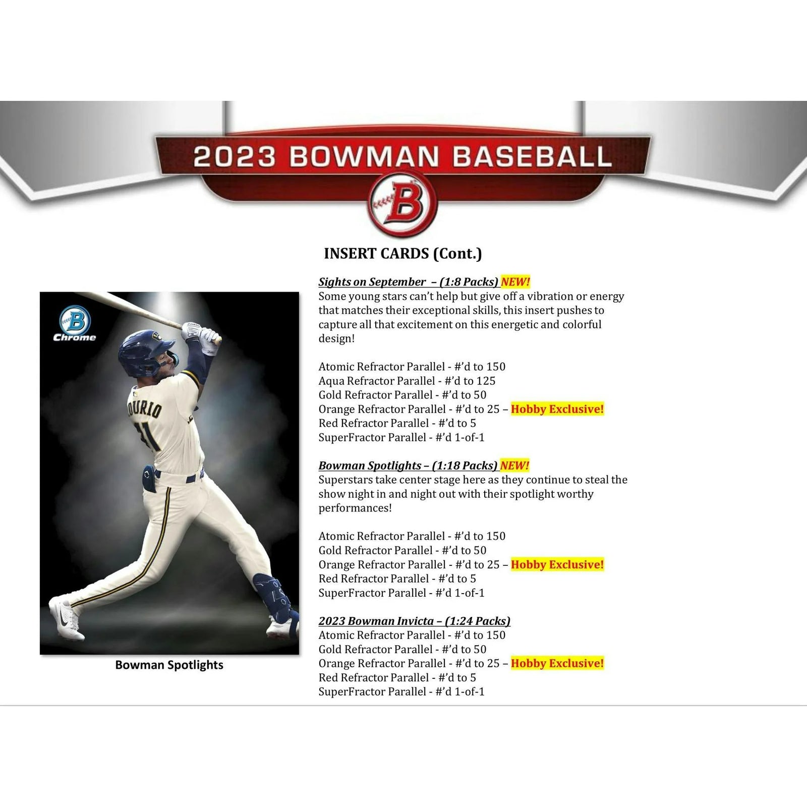 DRAFT - Just In 2023 Bowman Baseball Hobby Box