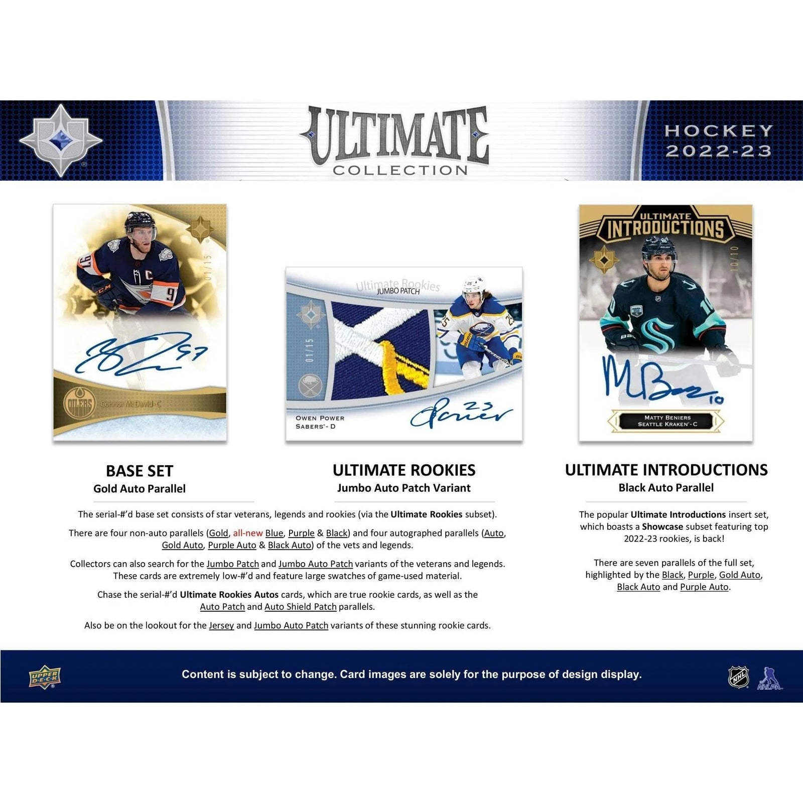 DRAFT - Just In 2022/23 Upper Deck Ultimate Collection Hockey Hobby 16-Box Case