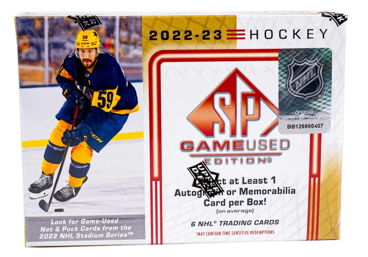 DRAFT - 2022-23 Upper Deck SP Game Used Hockey Hobby Box | Sealed