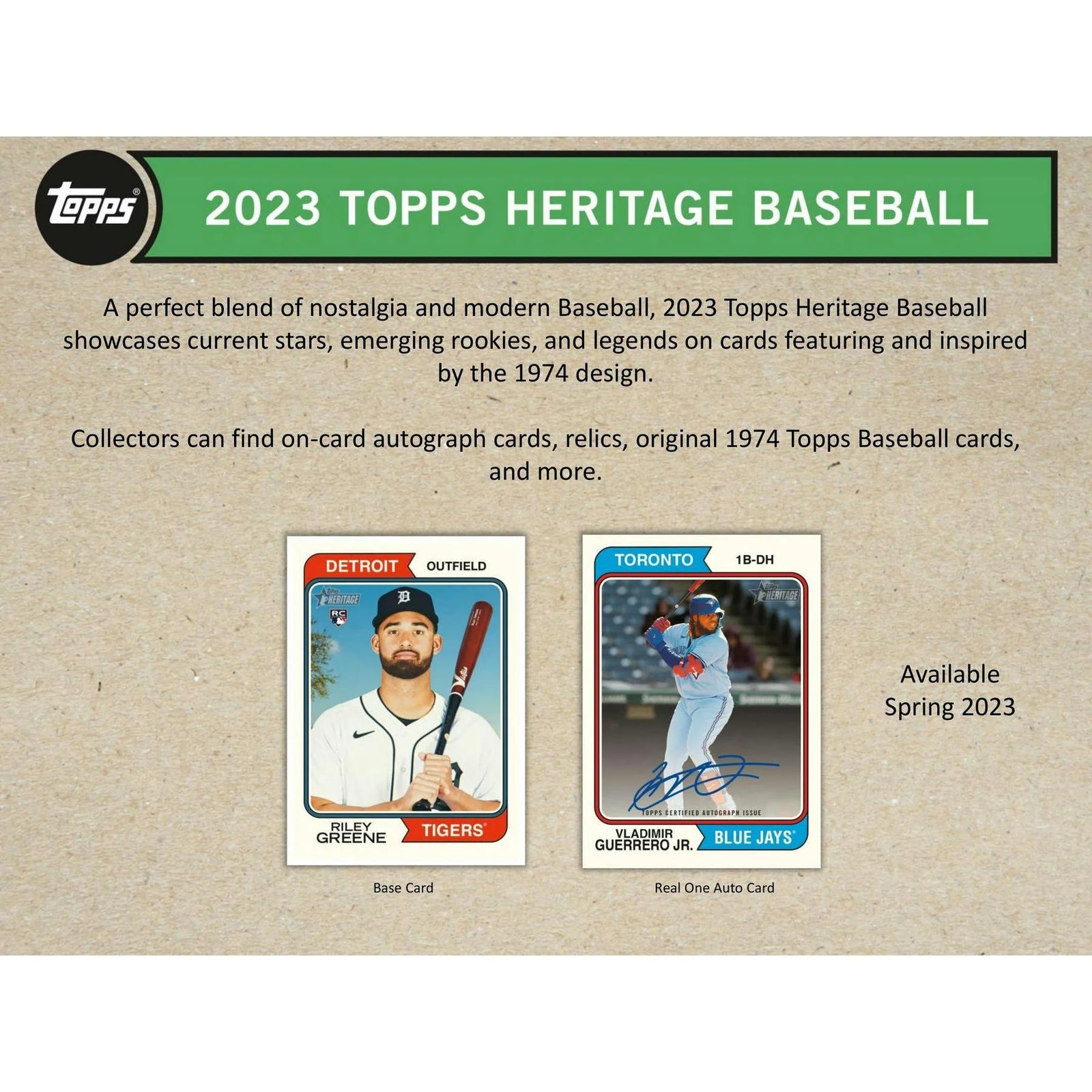 DRAFT - Just In 2023 Topps Heritage Baseball Blaster Box