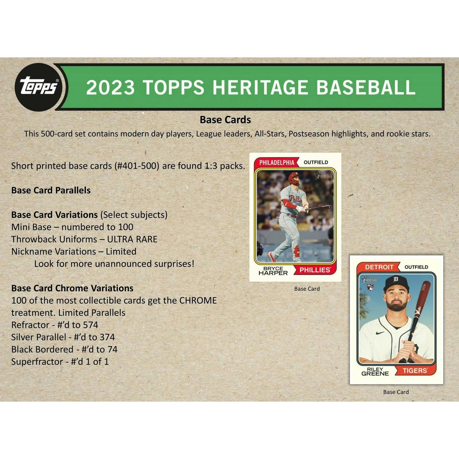 DRAFT - Just In 2023 Topps Heritage Baseball Blaster Box