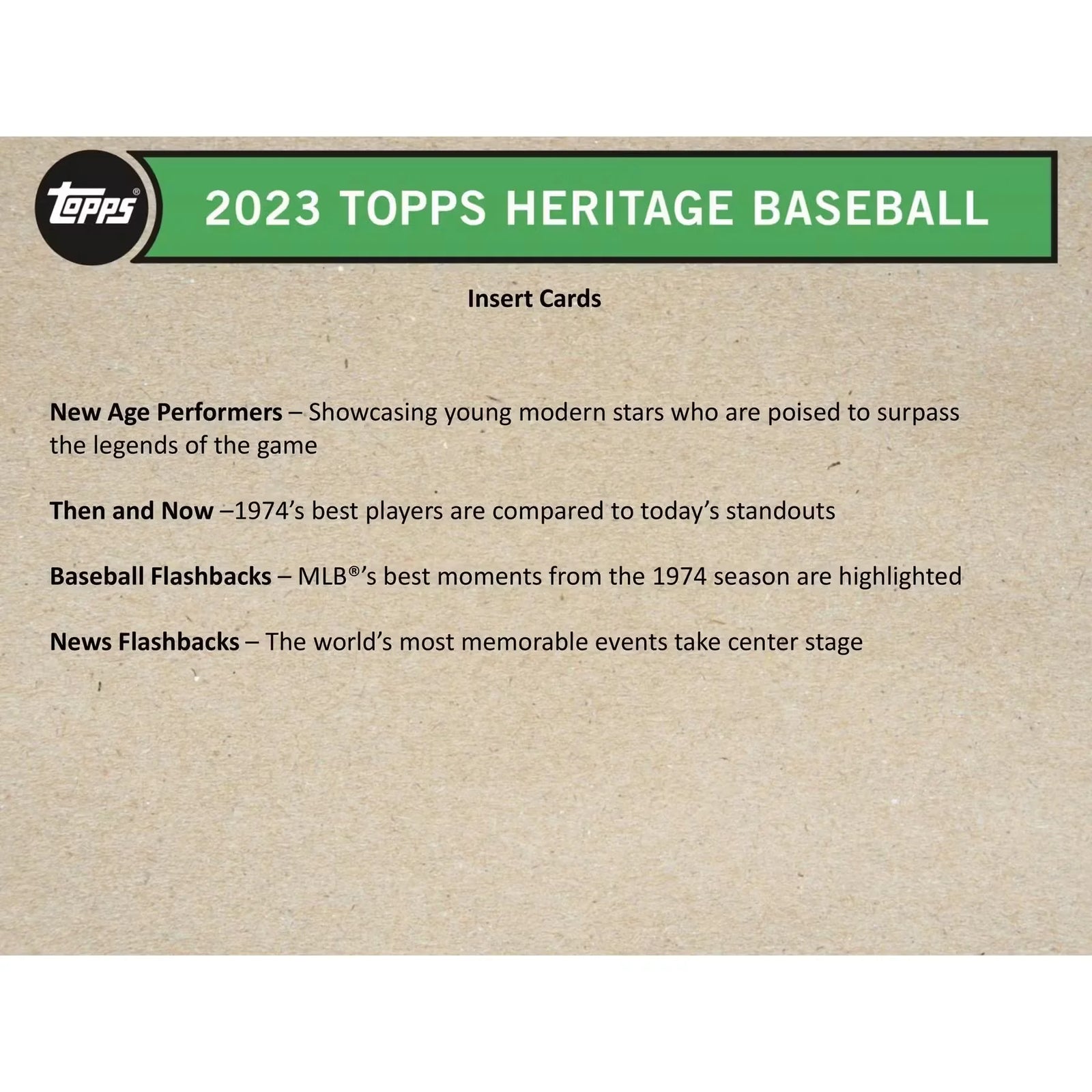 2023 Topps Heritage Baseball Hobby Box