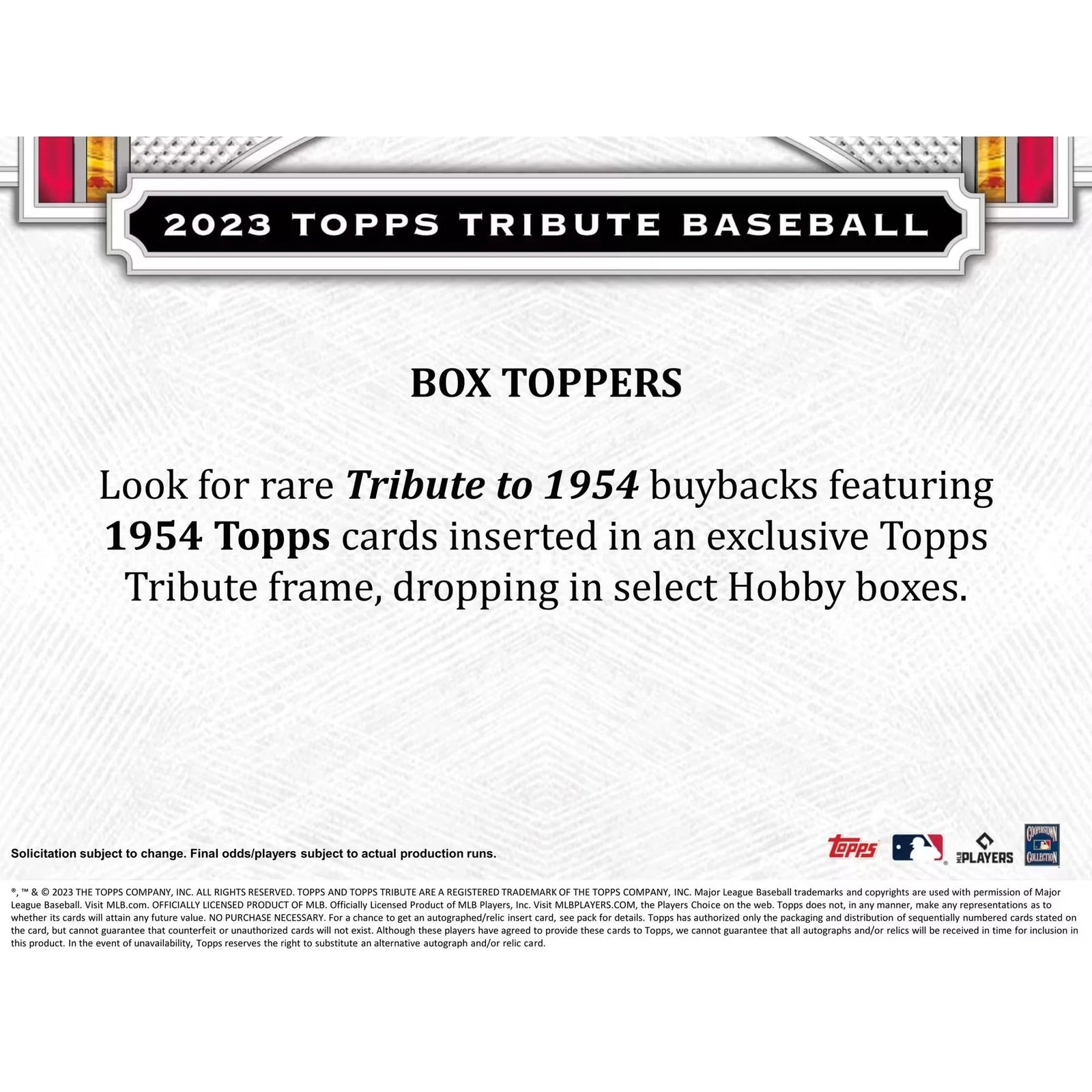 2023 Topps Tribute Baseball Hobby Box