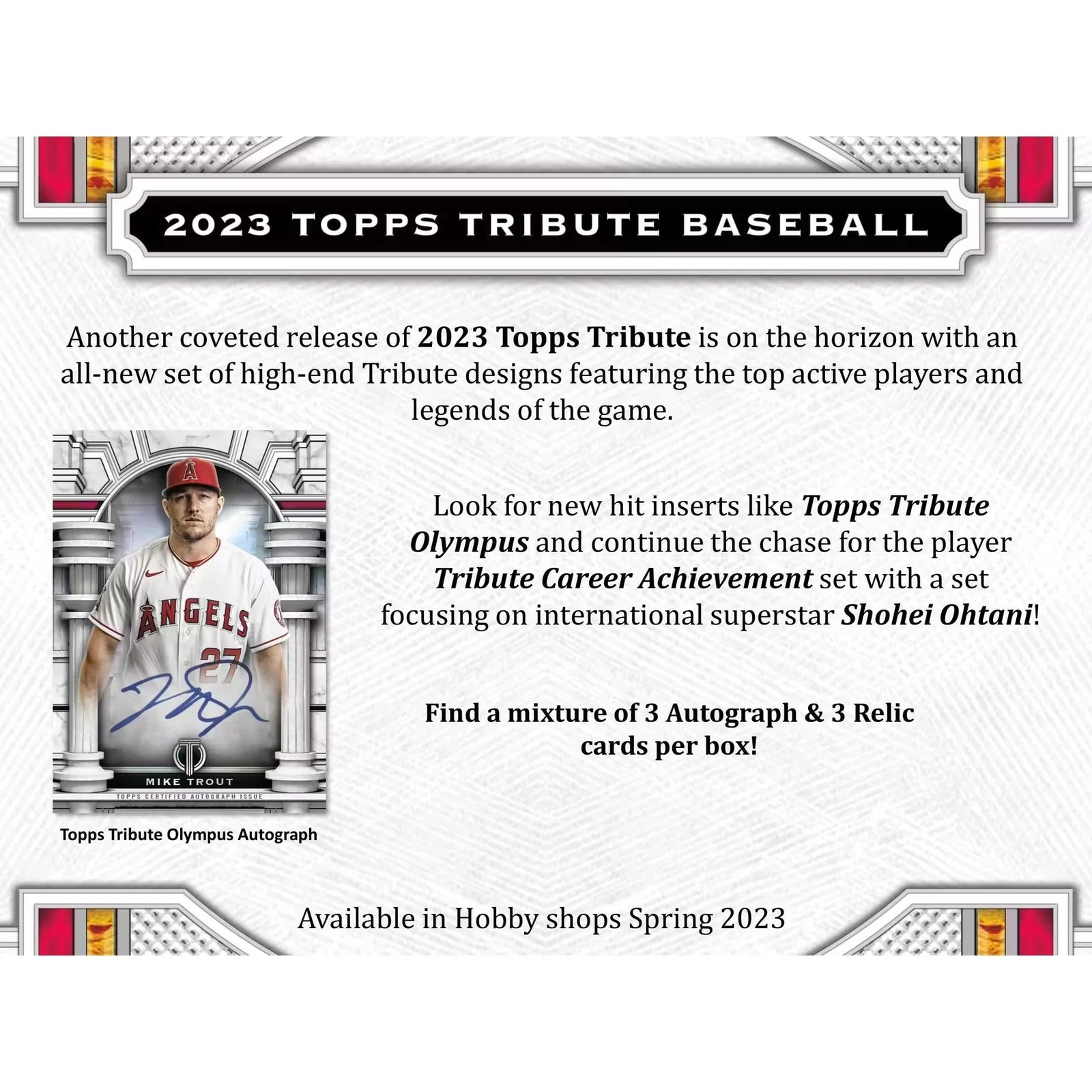 2023 Topps Tribute Baseball Hobby Box