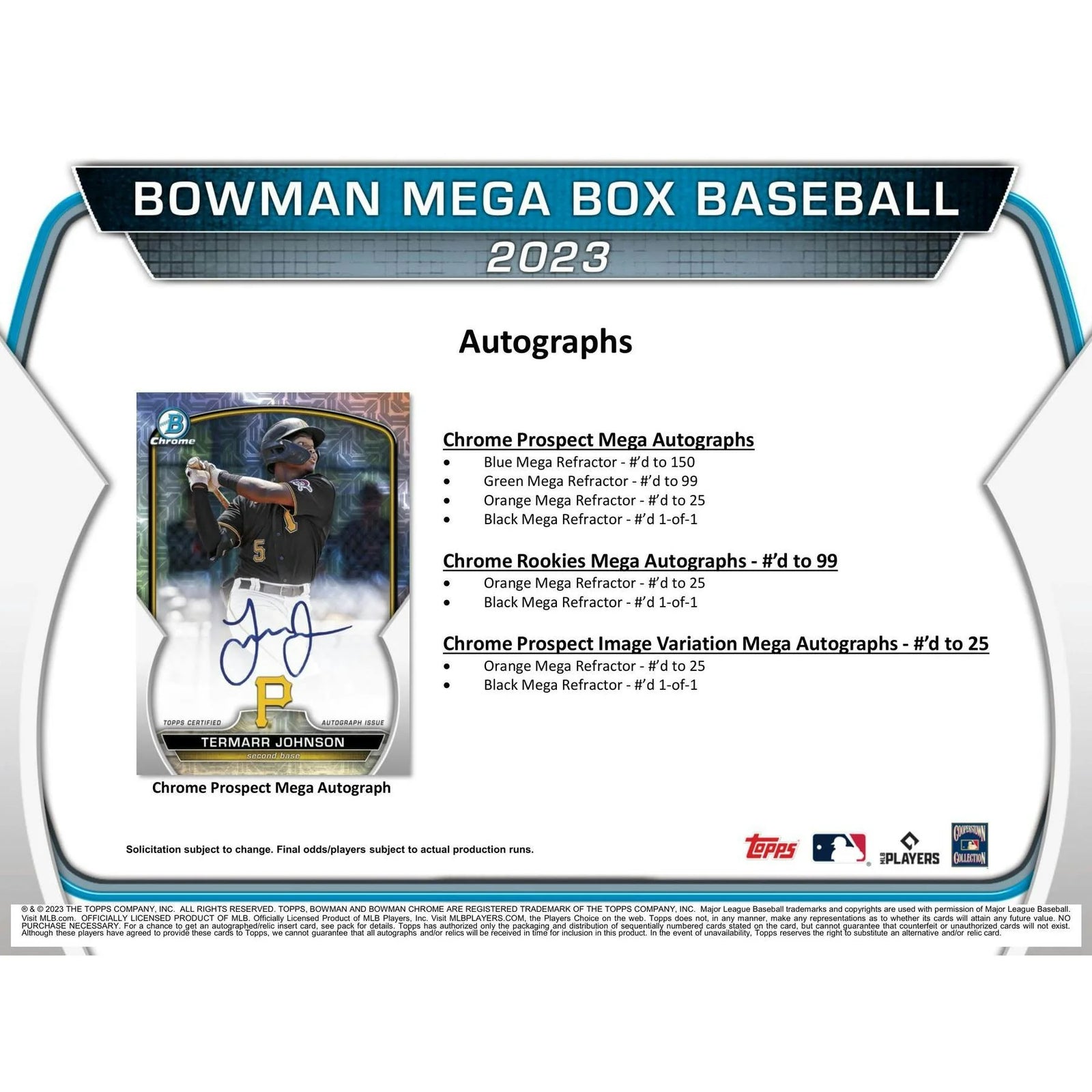 DRAFT - Just In 2023 Bowman Baseball Mega Box