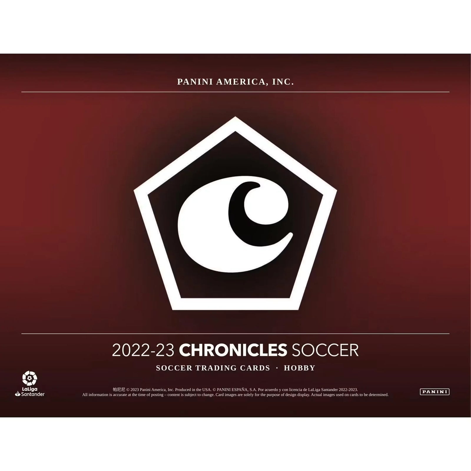 2022-23 Panini Chronicles Soccer Hobby 12-Box Case (Ships Sealed Only)