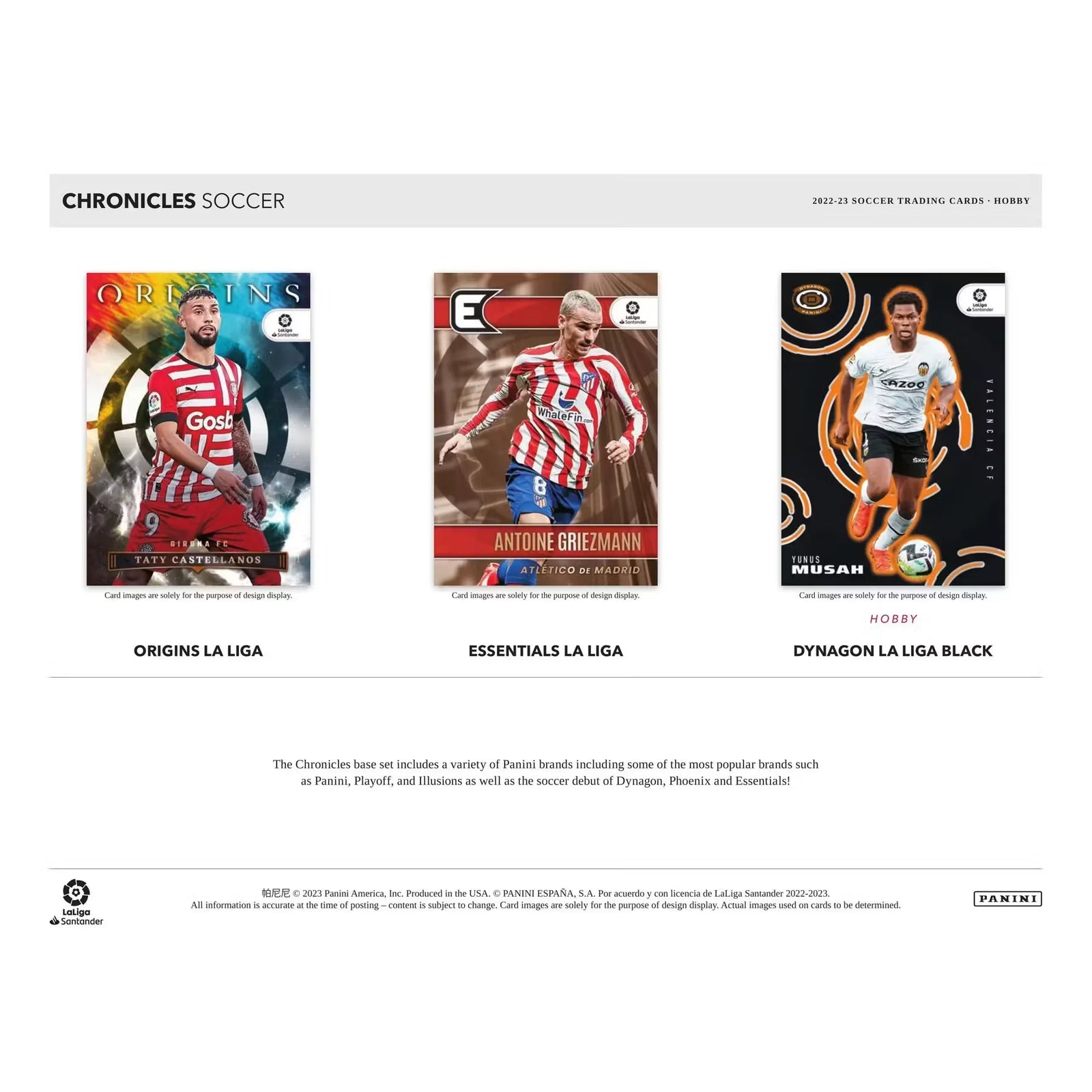 2022-23 Panini Chronicles Soccer Hobby 12-Box Case (Ships Sealed Only)