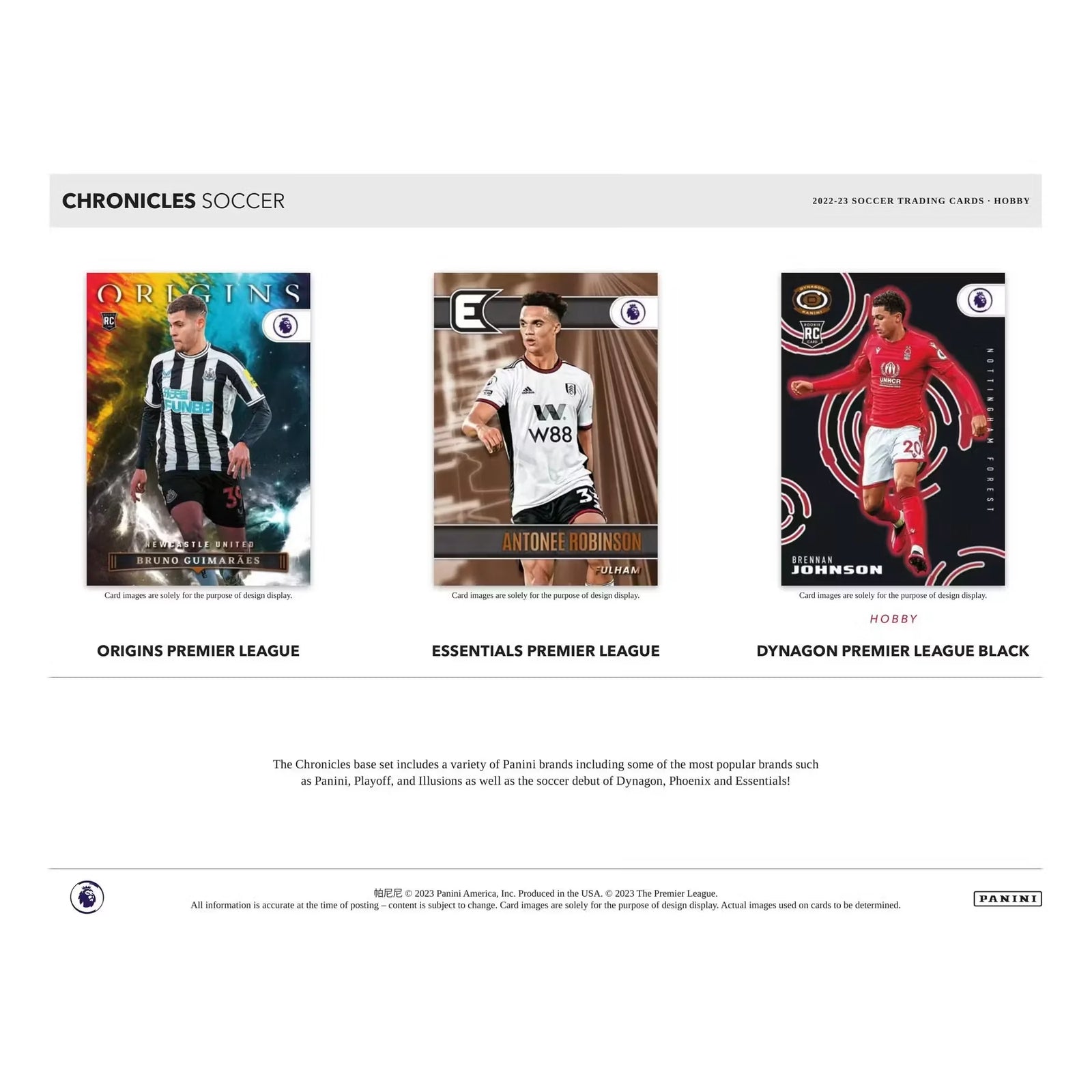 2022-23 Panini Chronicles Soccer Hobby 12-Box Case (Ships Sealed Only)