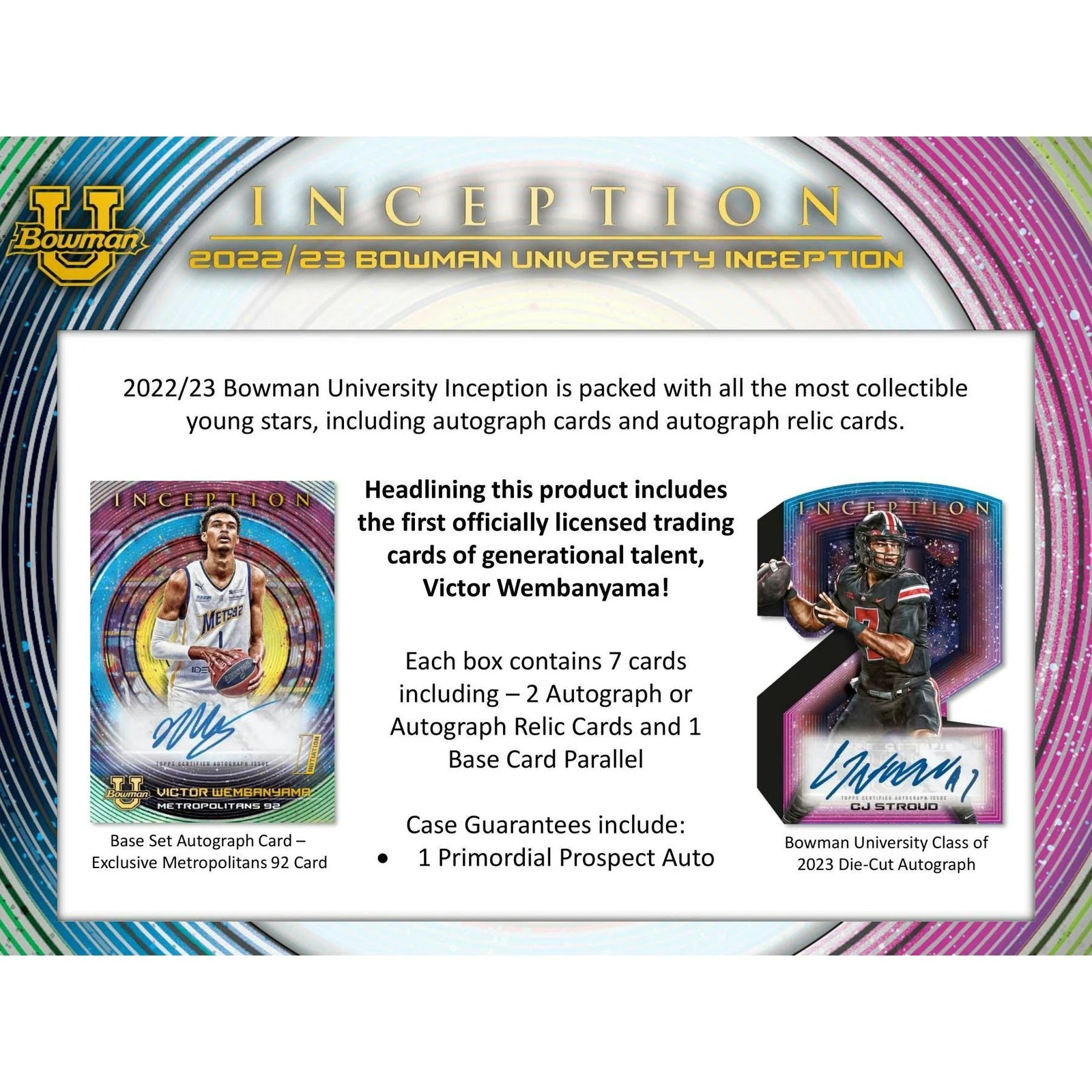DRAFT - 2022-23 Bowman University Inception Hobby Box | dacardworld:BVM30K67OM