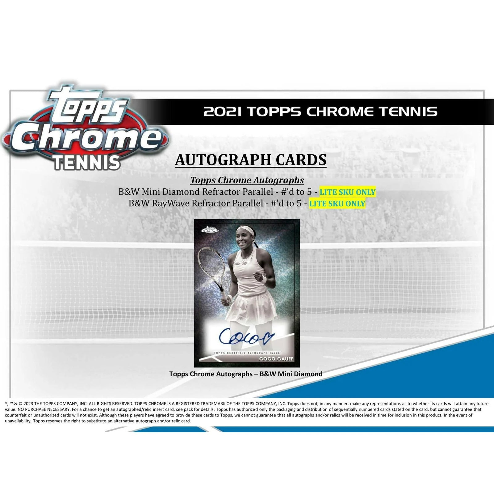 DRAFT - Just In 2021 Topps Chrome Tennis Hobby LITE Box